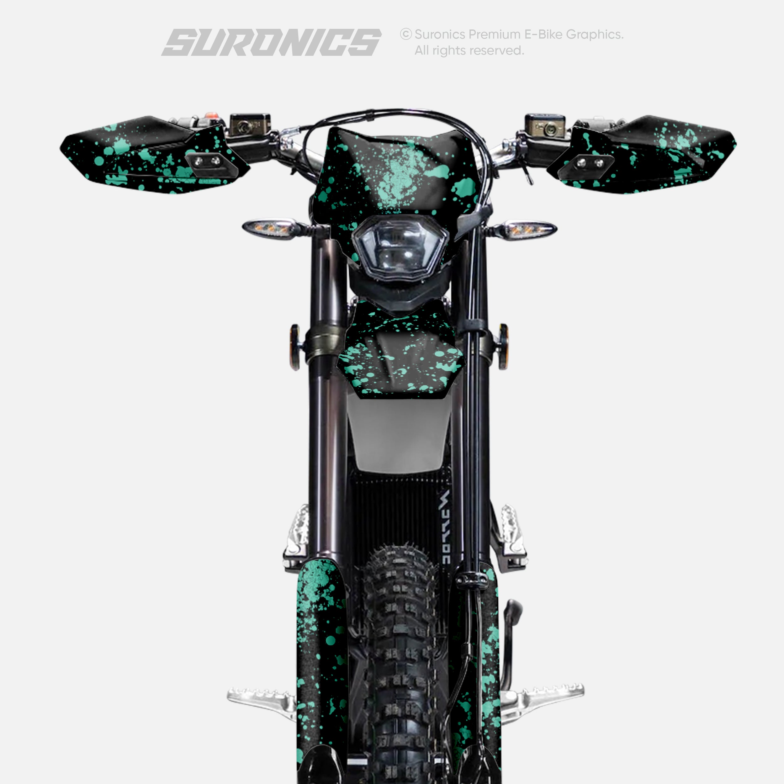 SPLATTER BLACK MINT Surron Ultra Bee Graphics kit