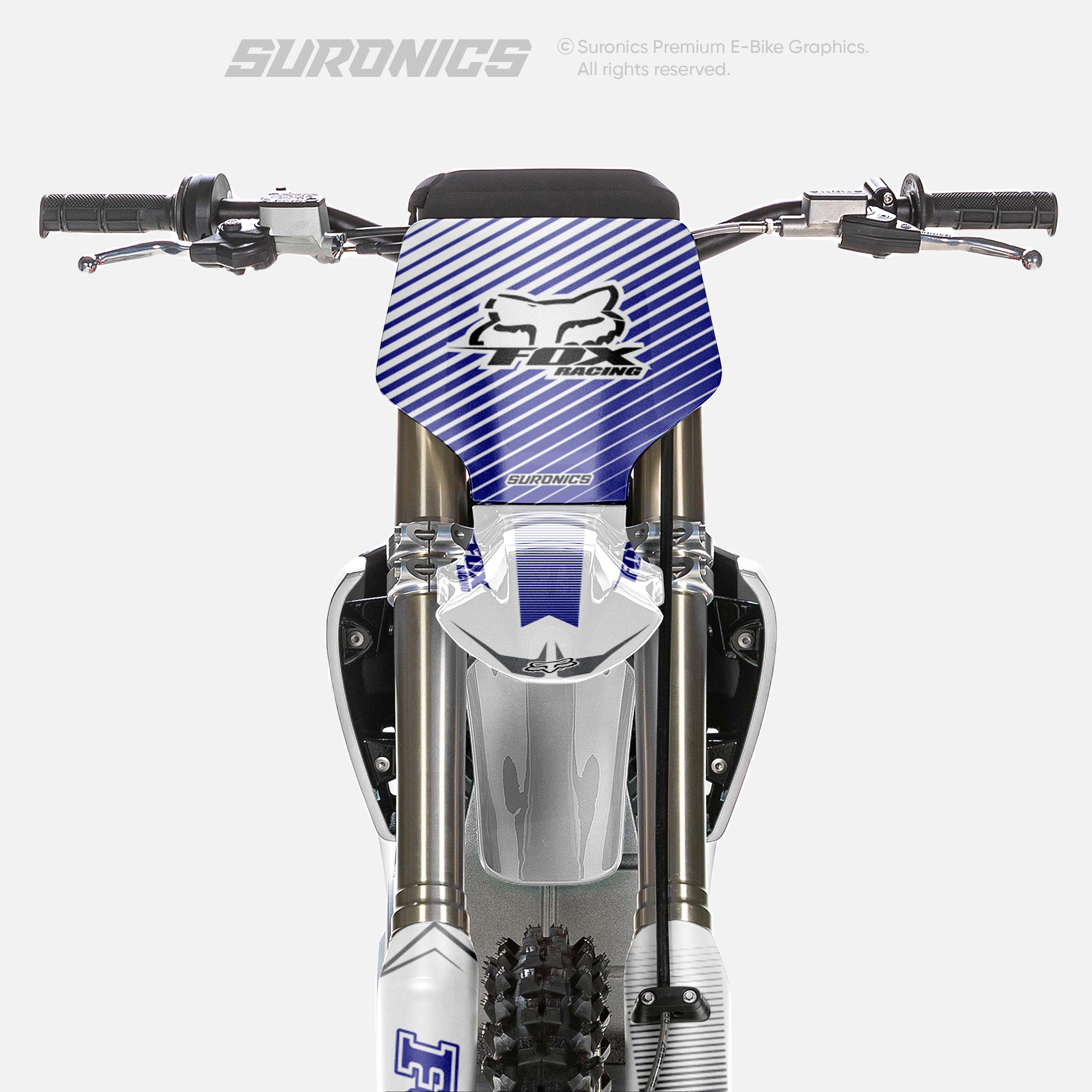 FOX RACER WHITE BLAUER Stark Varg Graphics kit