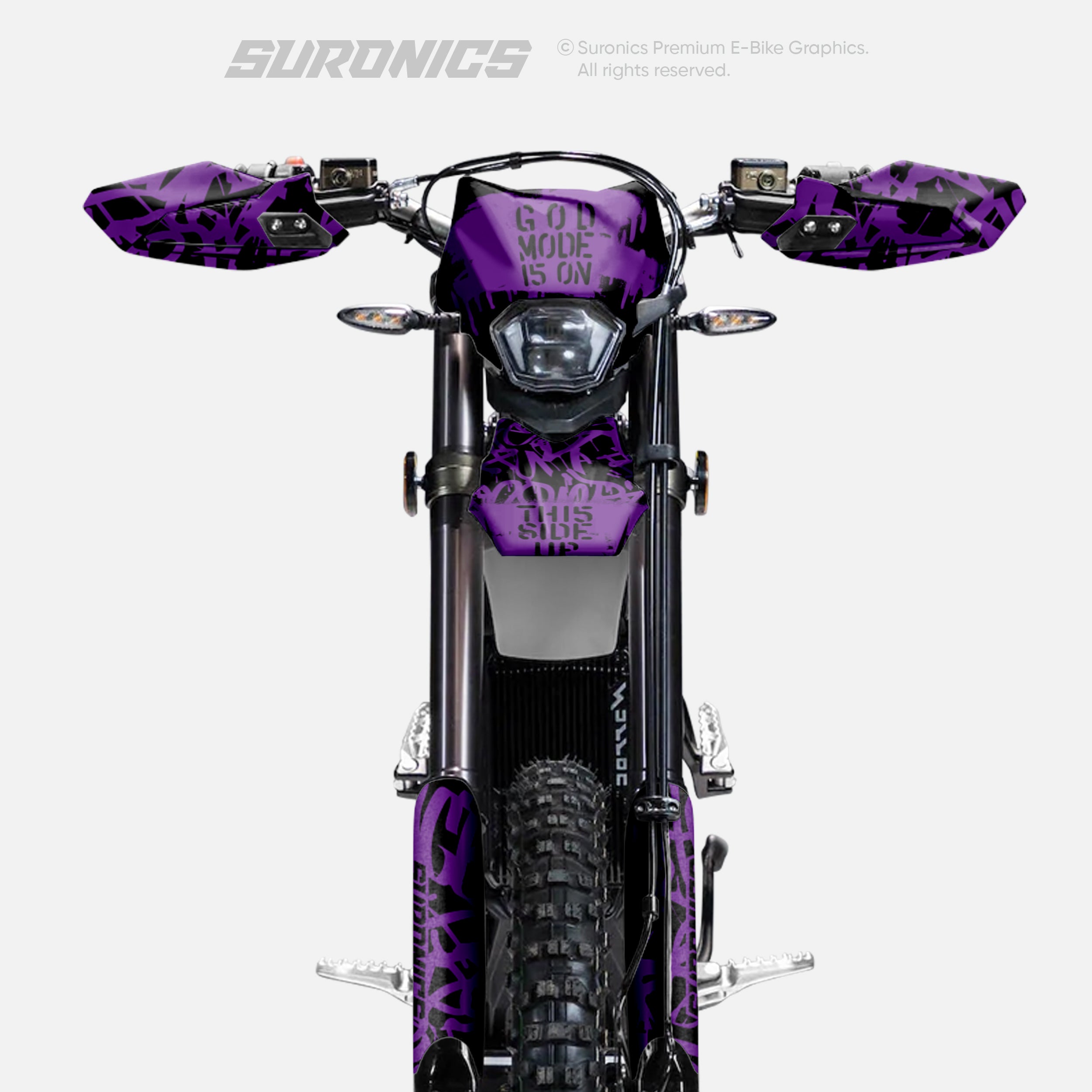 STREET GHOST BLACK PURPLE Surron Ultra Bee Graphics kit