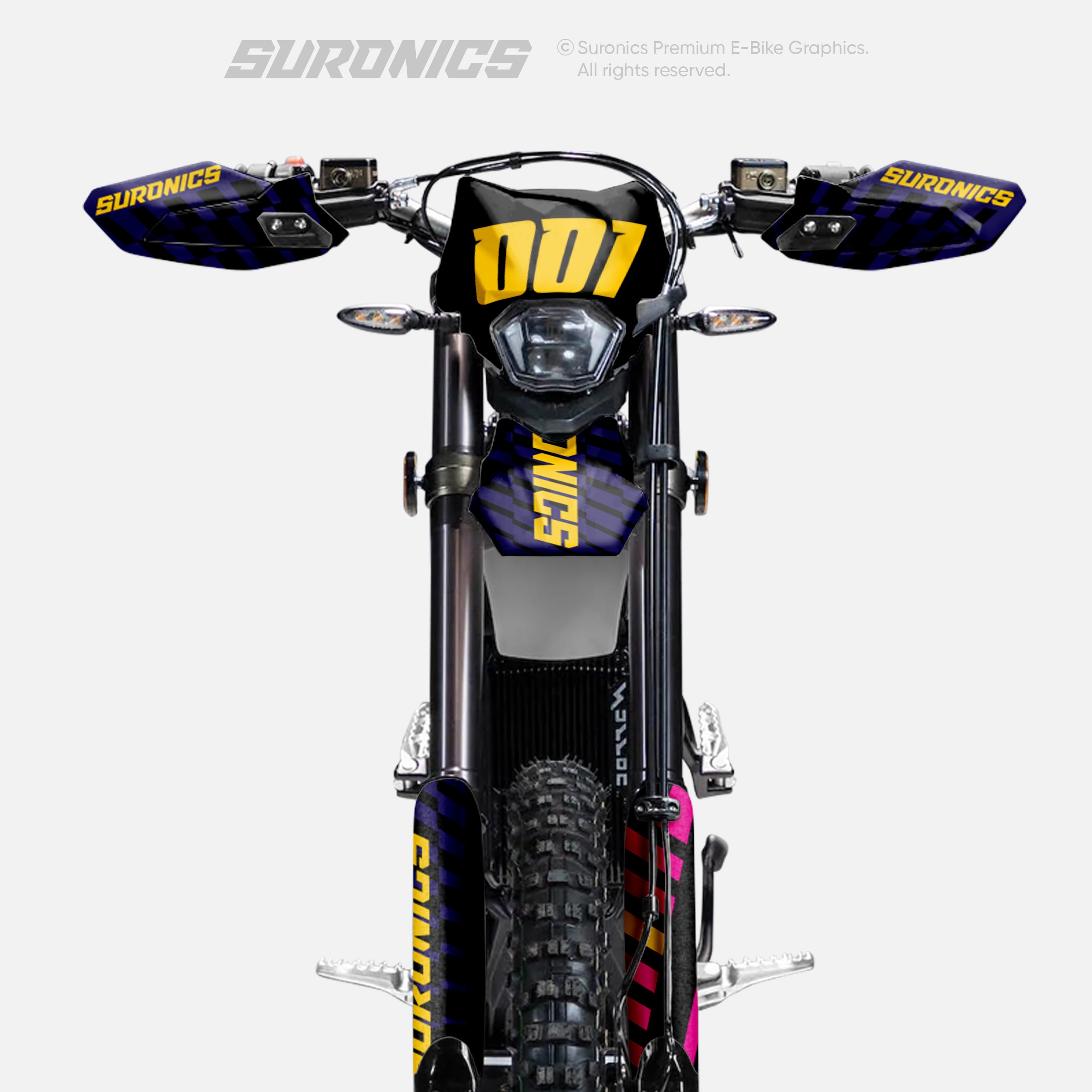 FUTURACE NAVY YELLOW Surron Ultra Bee Graphics kit