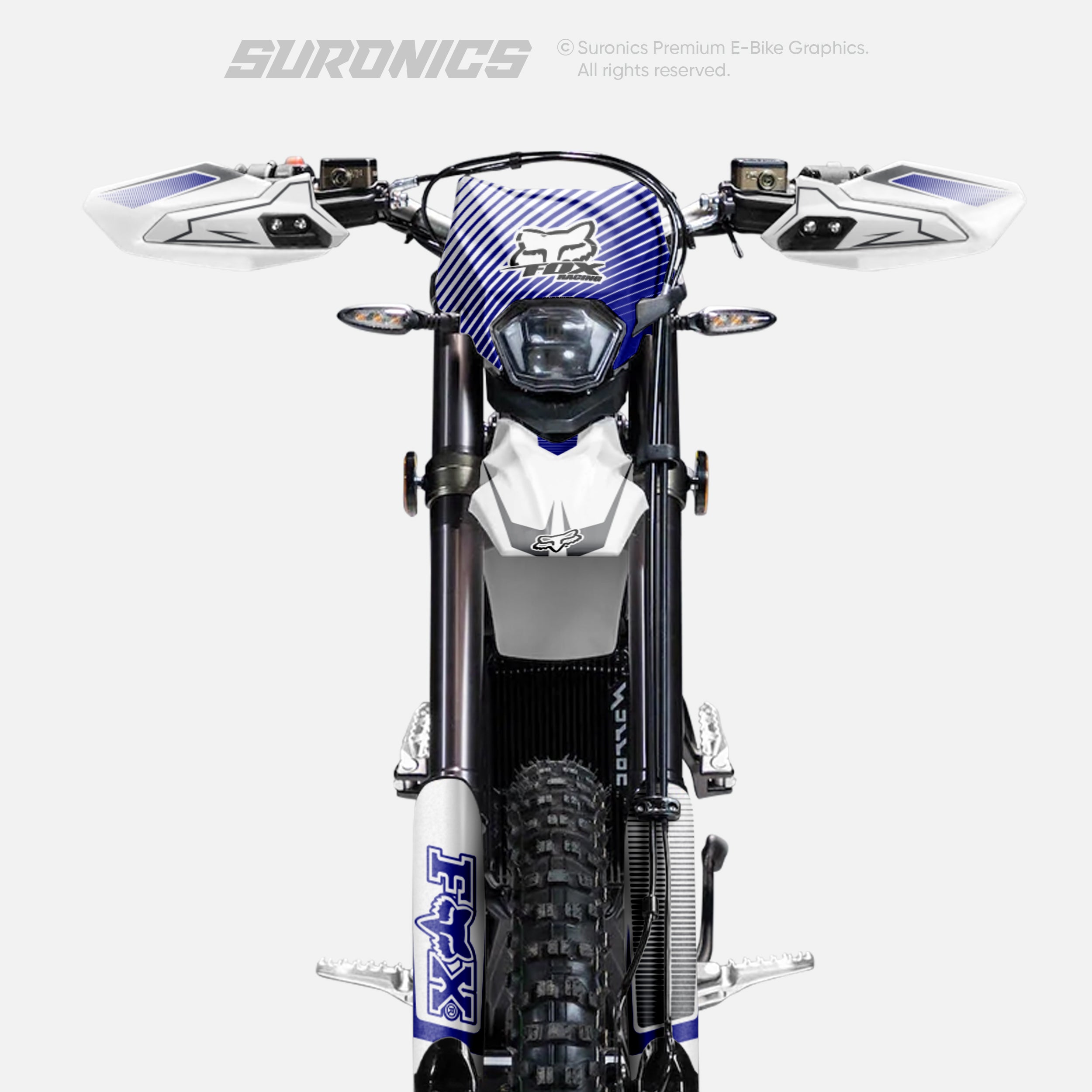 FOX RACER WHITE BLAUER Surron Ultra Bee Graphics kit