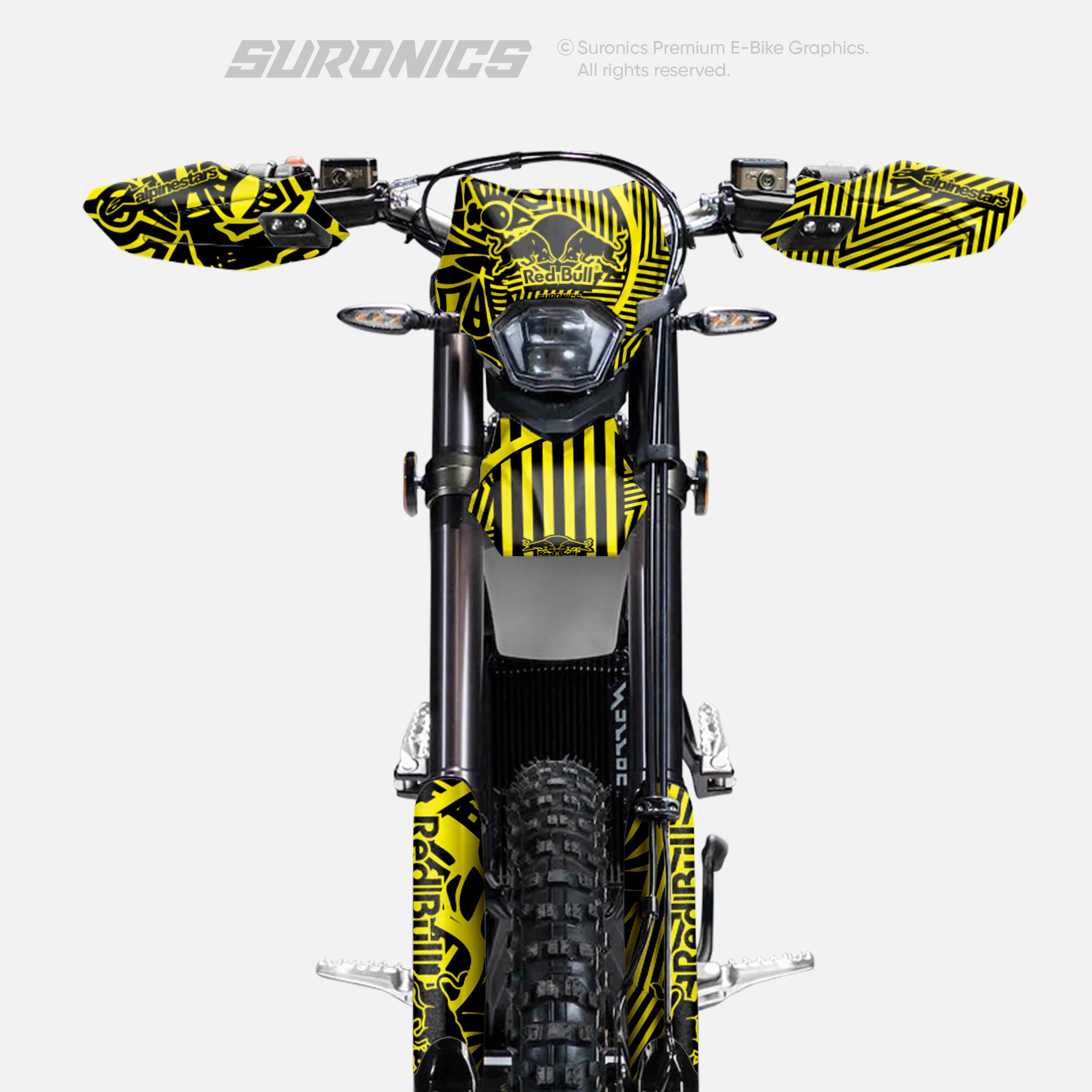 RACE ART BLACK YELLOW Surron Ultra Bee Graphics kit