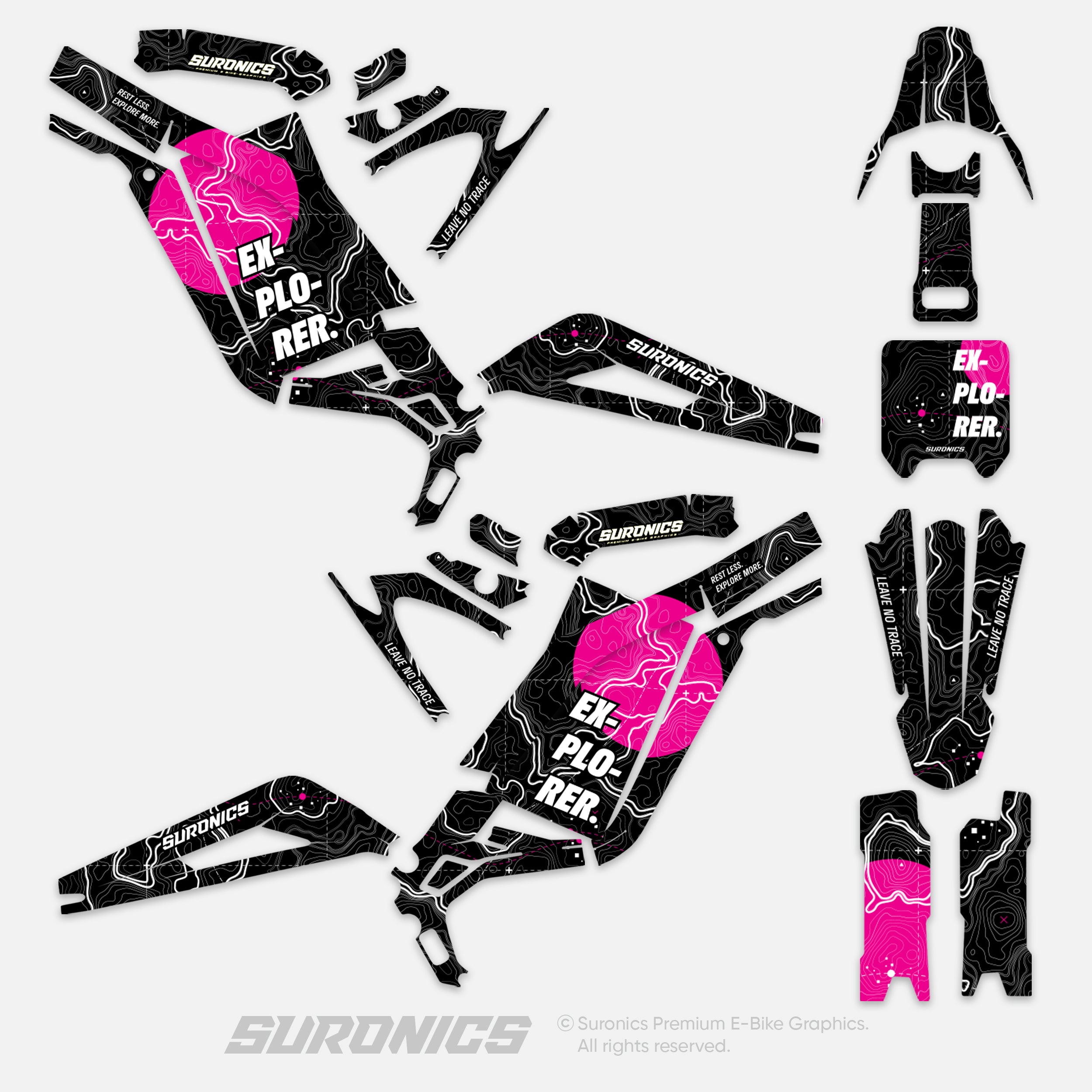 EXPLORER BLACK MAGENTA - Surron Light Bee Graphics kit