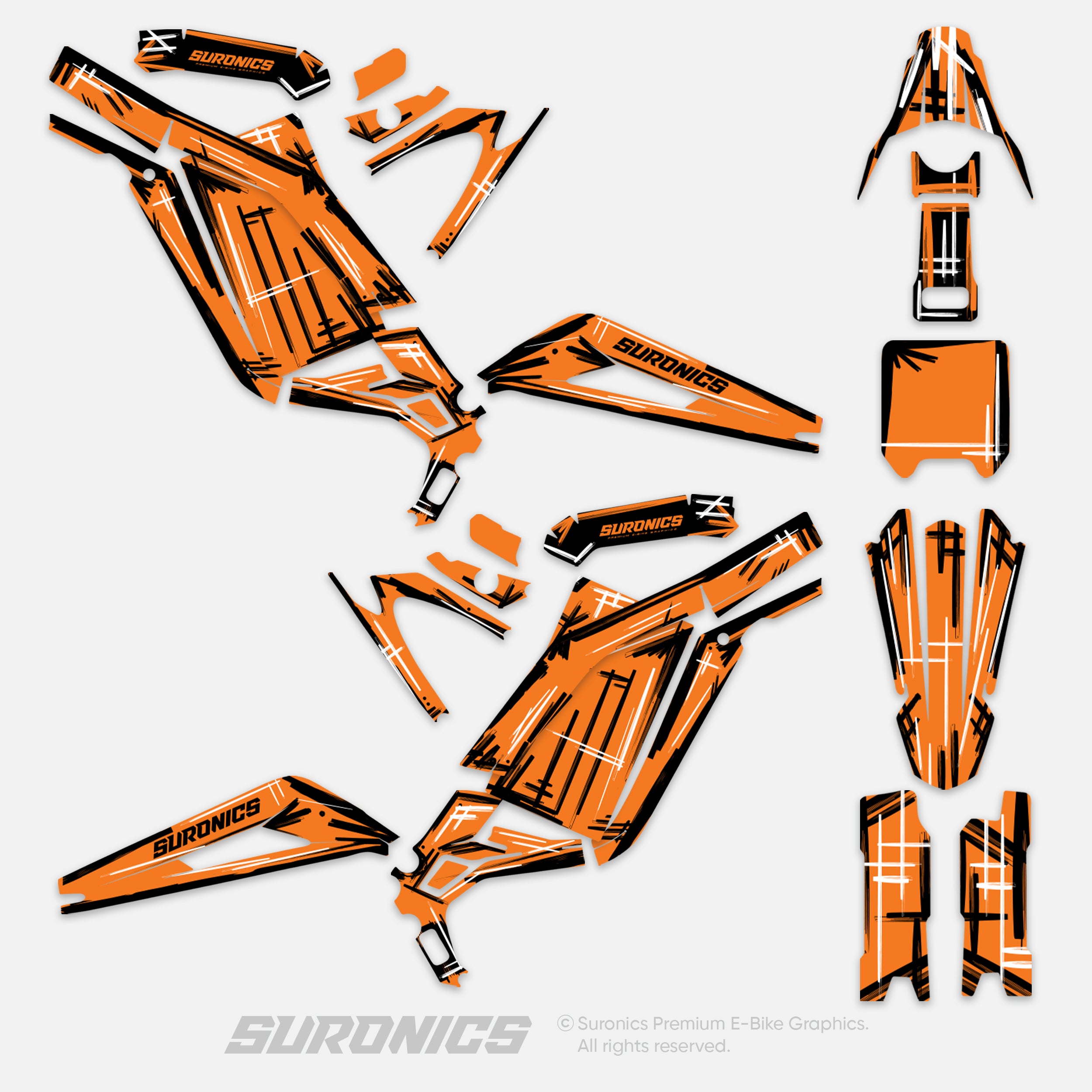 MARKER ORANGE Surron Light Bee Graphics kit