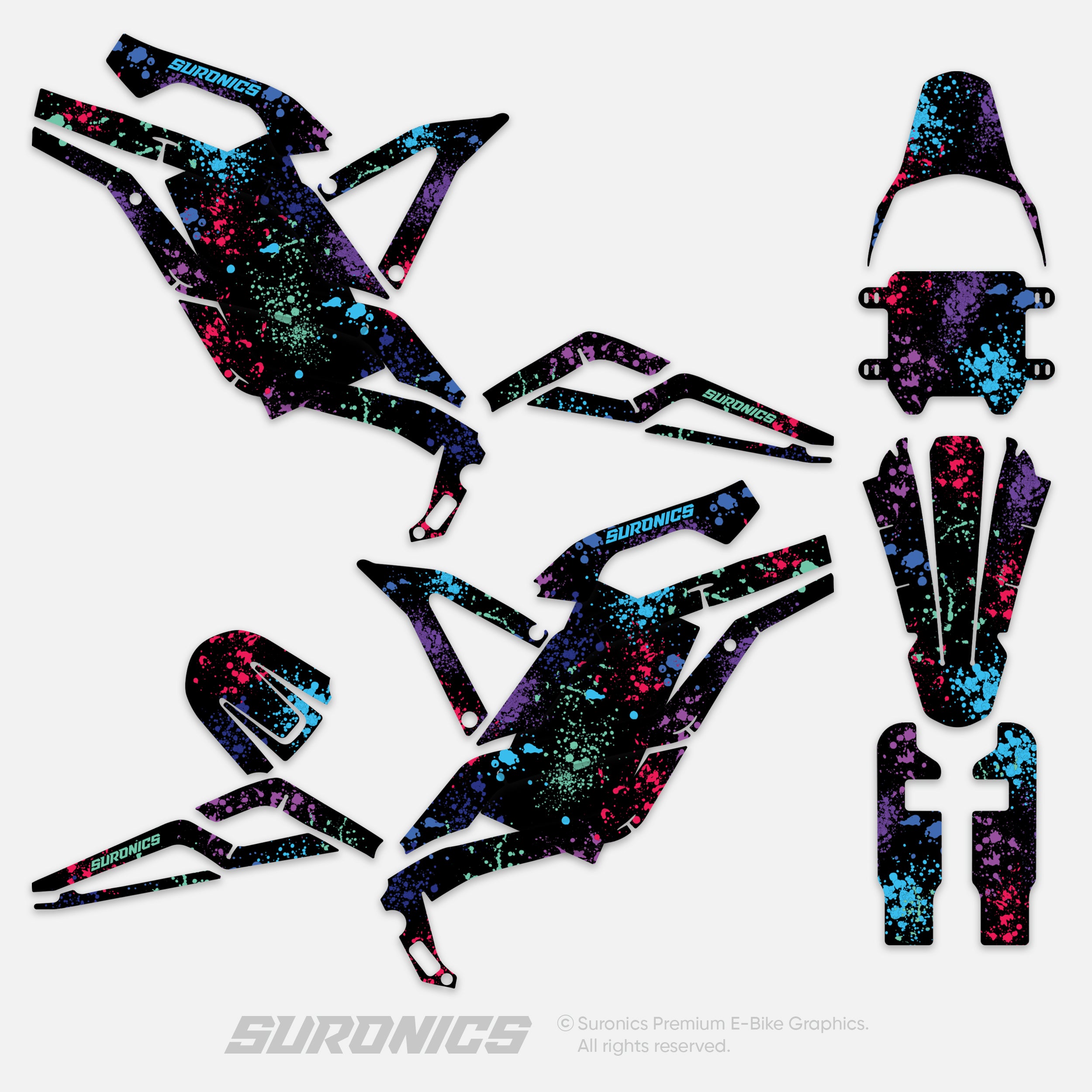 SPLATTER MULTICOLOR 79Bike Falcon PRO / GT / M Graphics kit