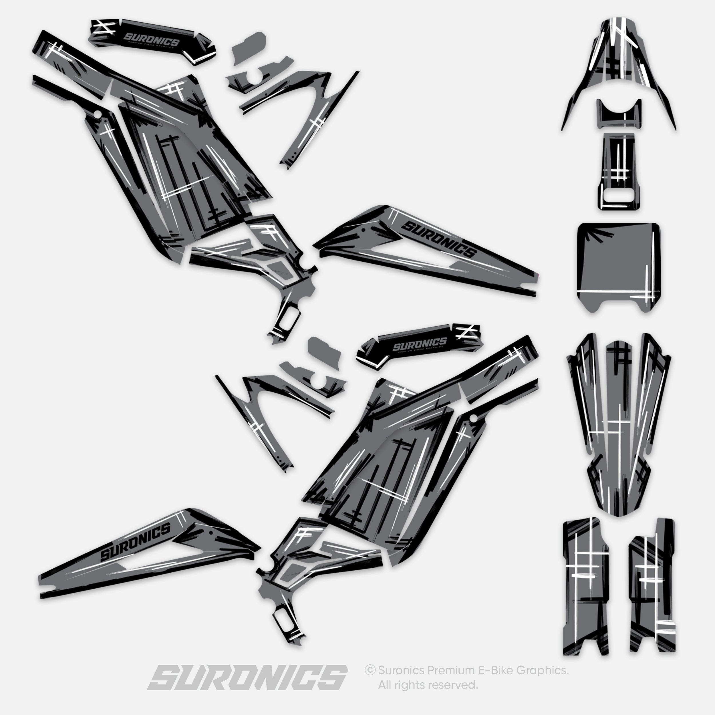 MARKER GREY Surron Light Bee Graphics kit