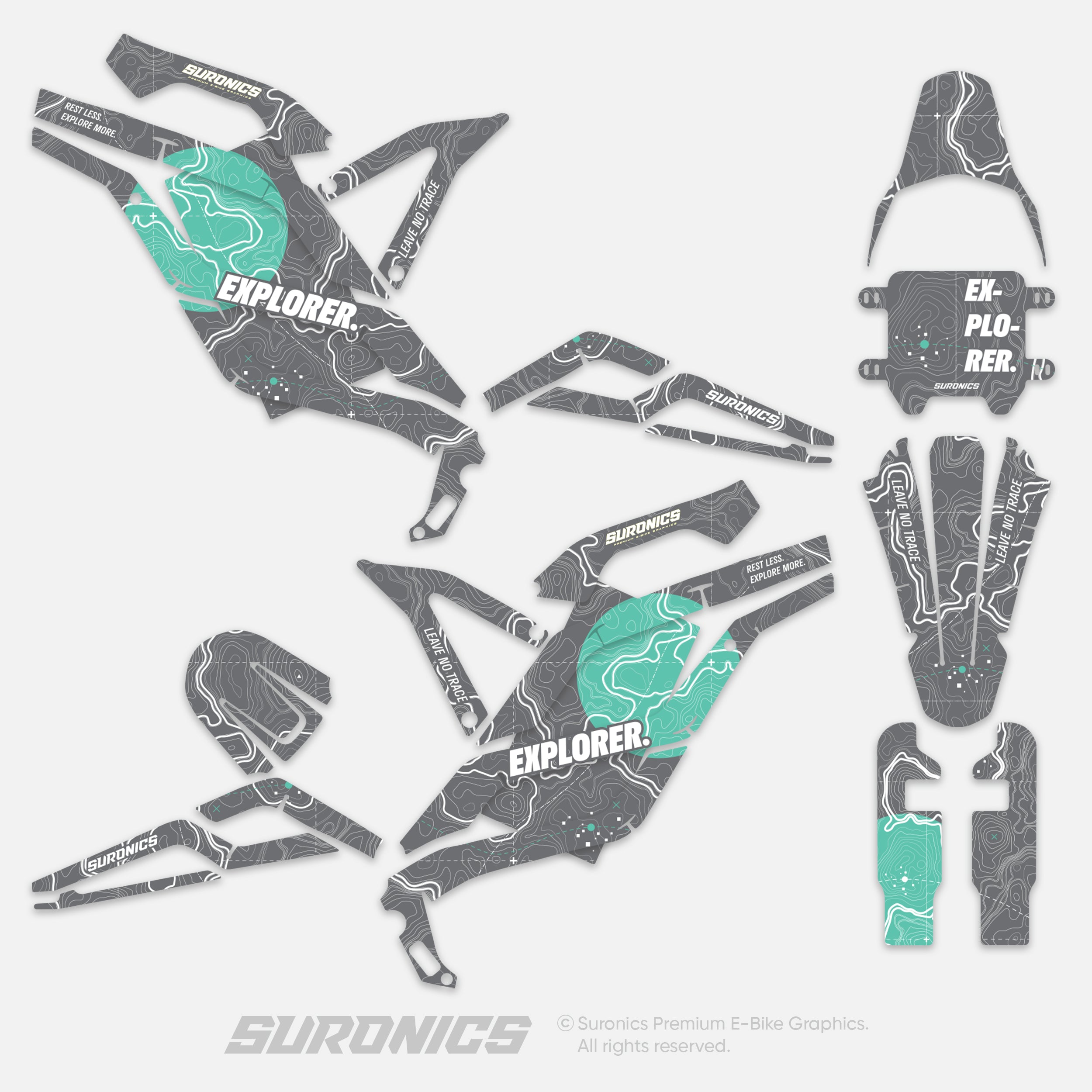EXPLORER GREY MINT 79Bike Falcon PRO / GT / M Graphics kit