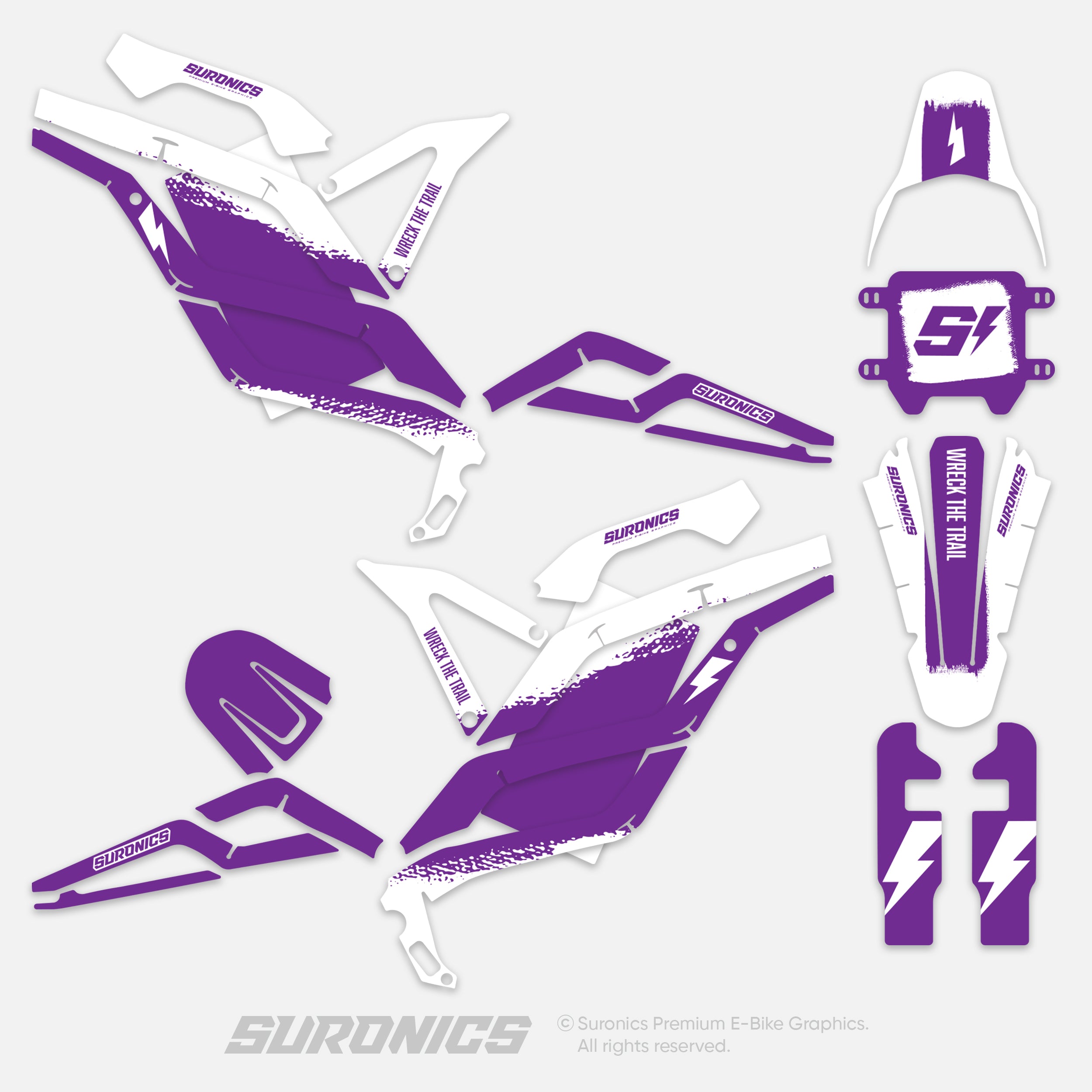 HALF WHITE PURPLE 79Bike Falcon PRO / GT / M Graphics kit