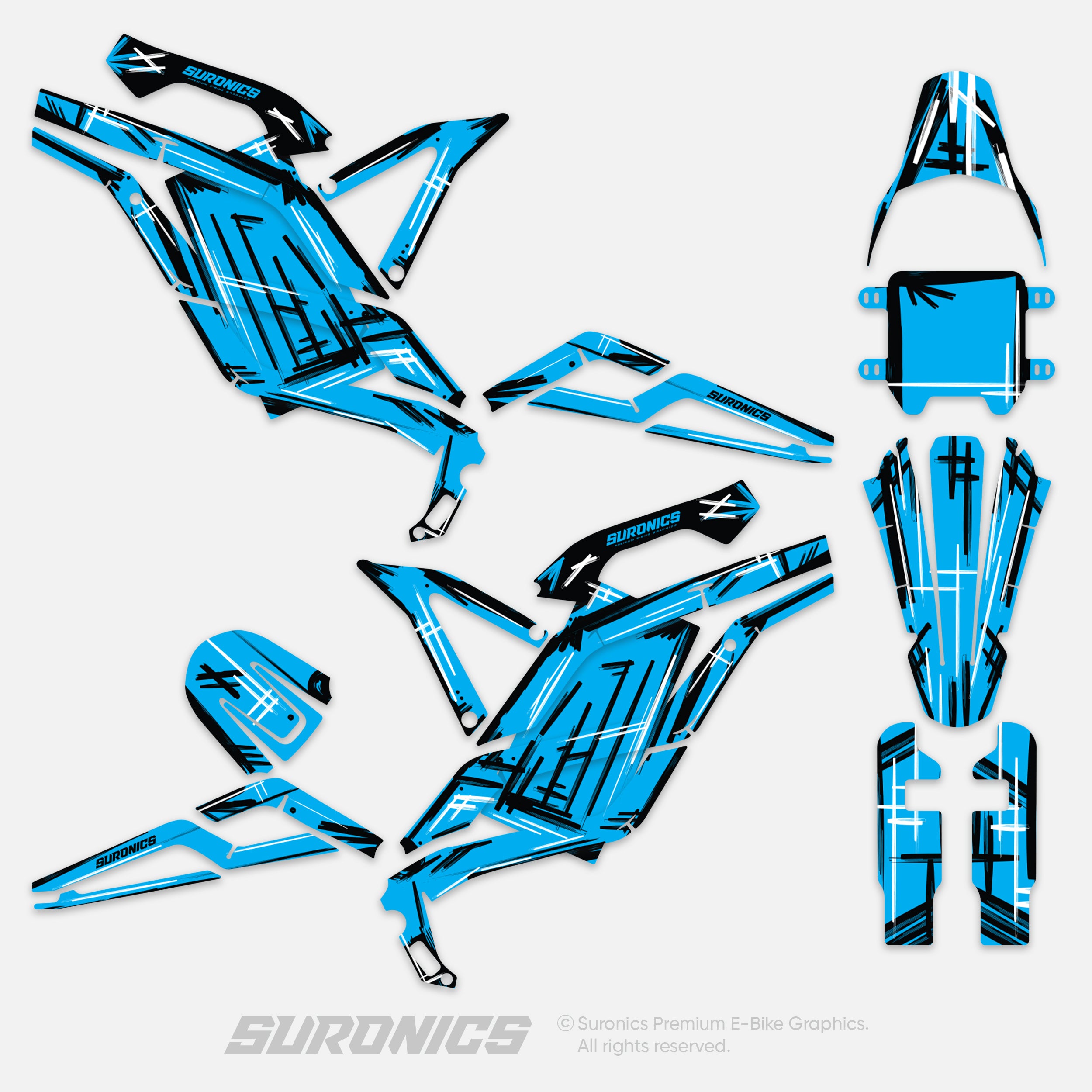 MARKER CYAN 79Bike Falcon PRO / GT / M Graphics kit