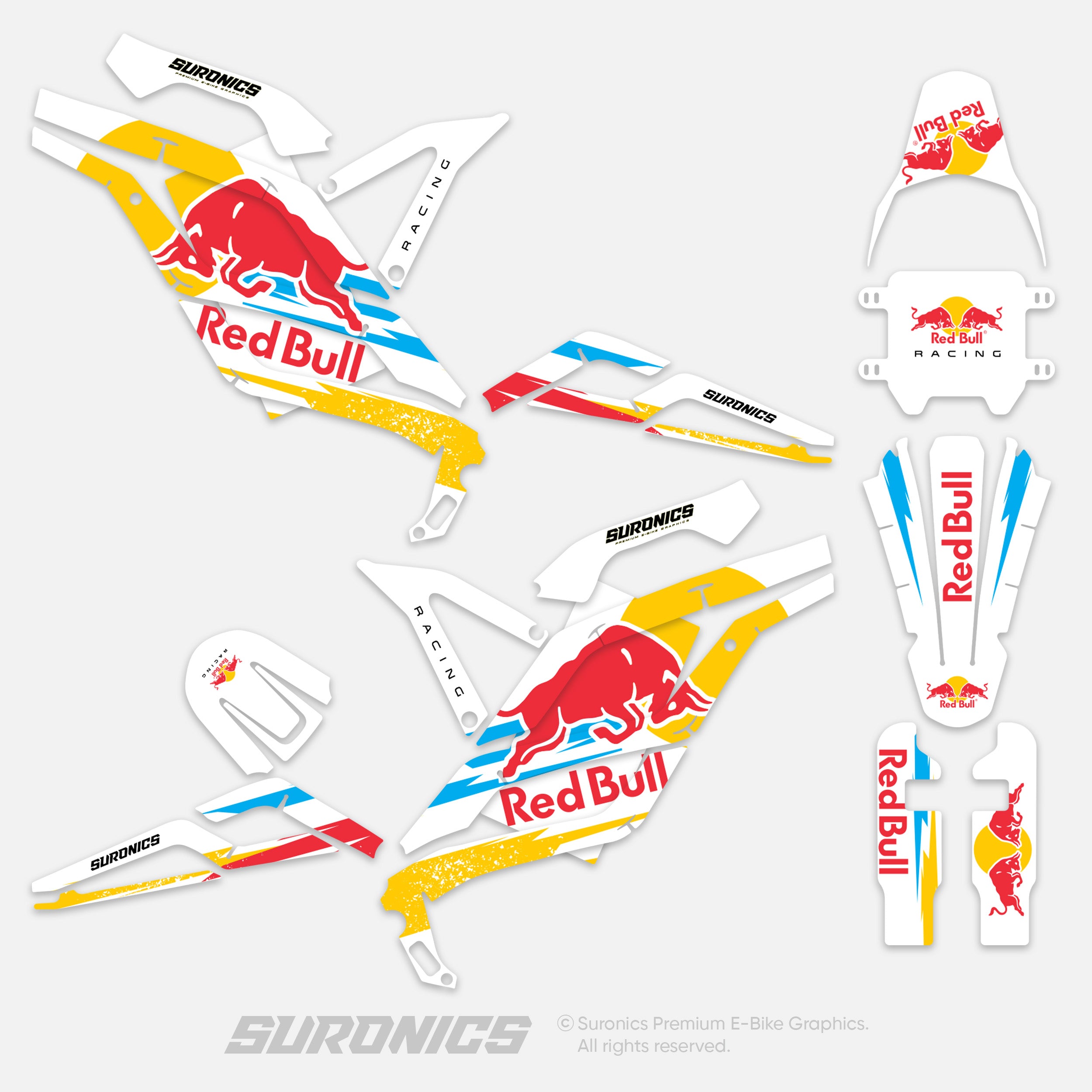 ORIGINAL BULL WHITE 79Bike Falcon PRO / GT / M Graphics kit