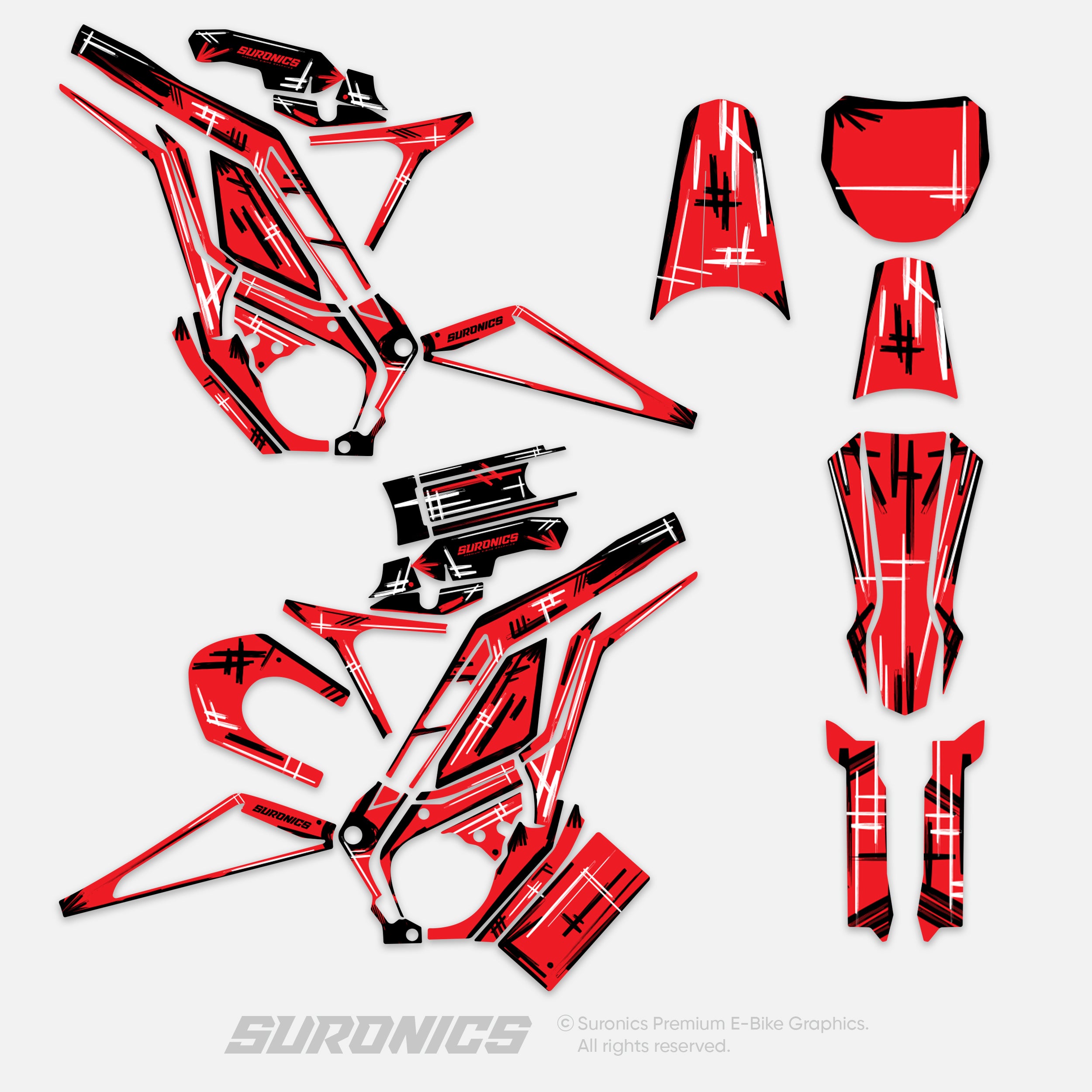 MARKER RED Eride Pro SS SR Graphics kit