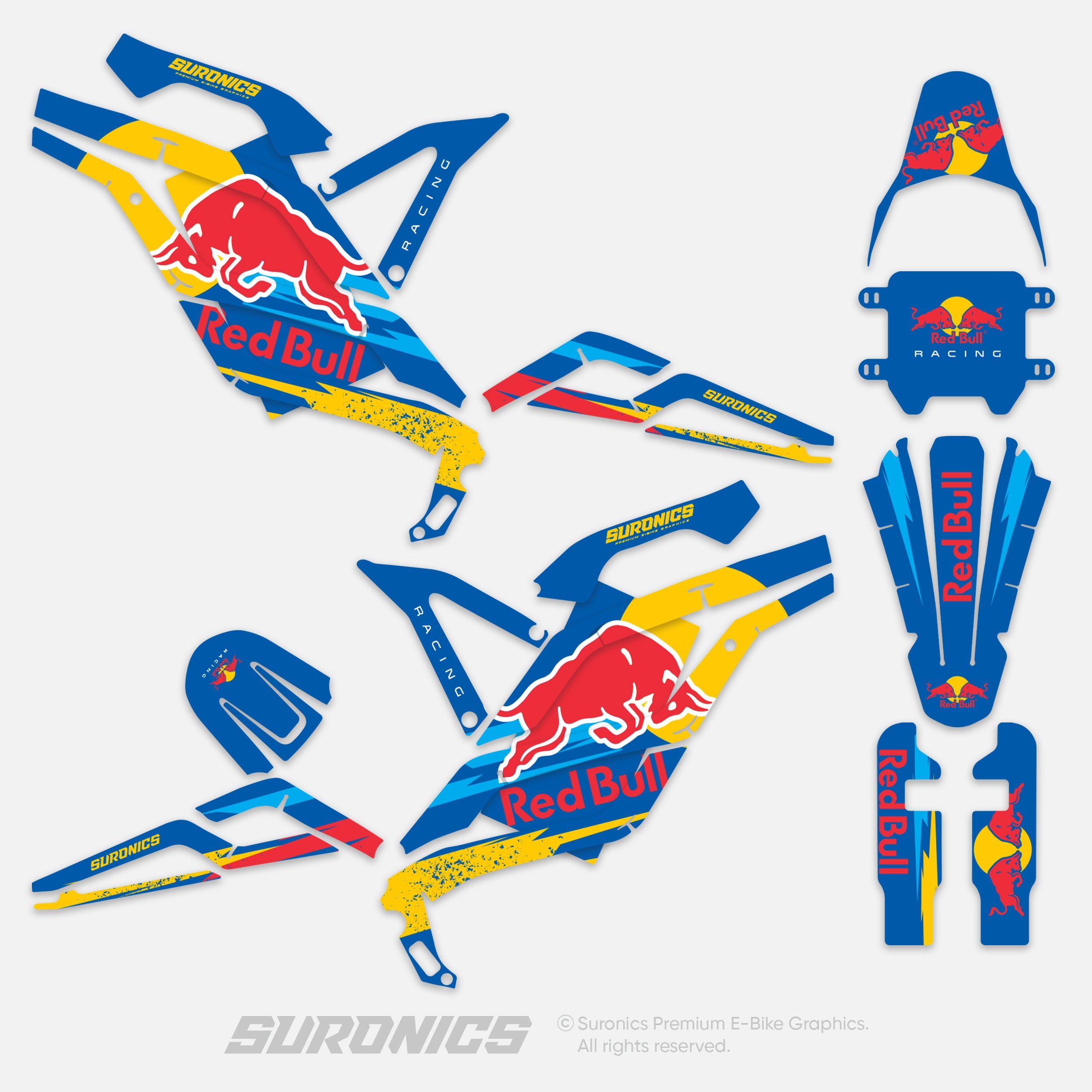 ORIGINAL BULL BLUE 79Bike Falcon PRO / GT / M Graphics kit