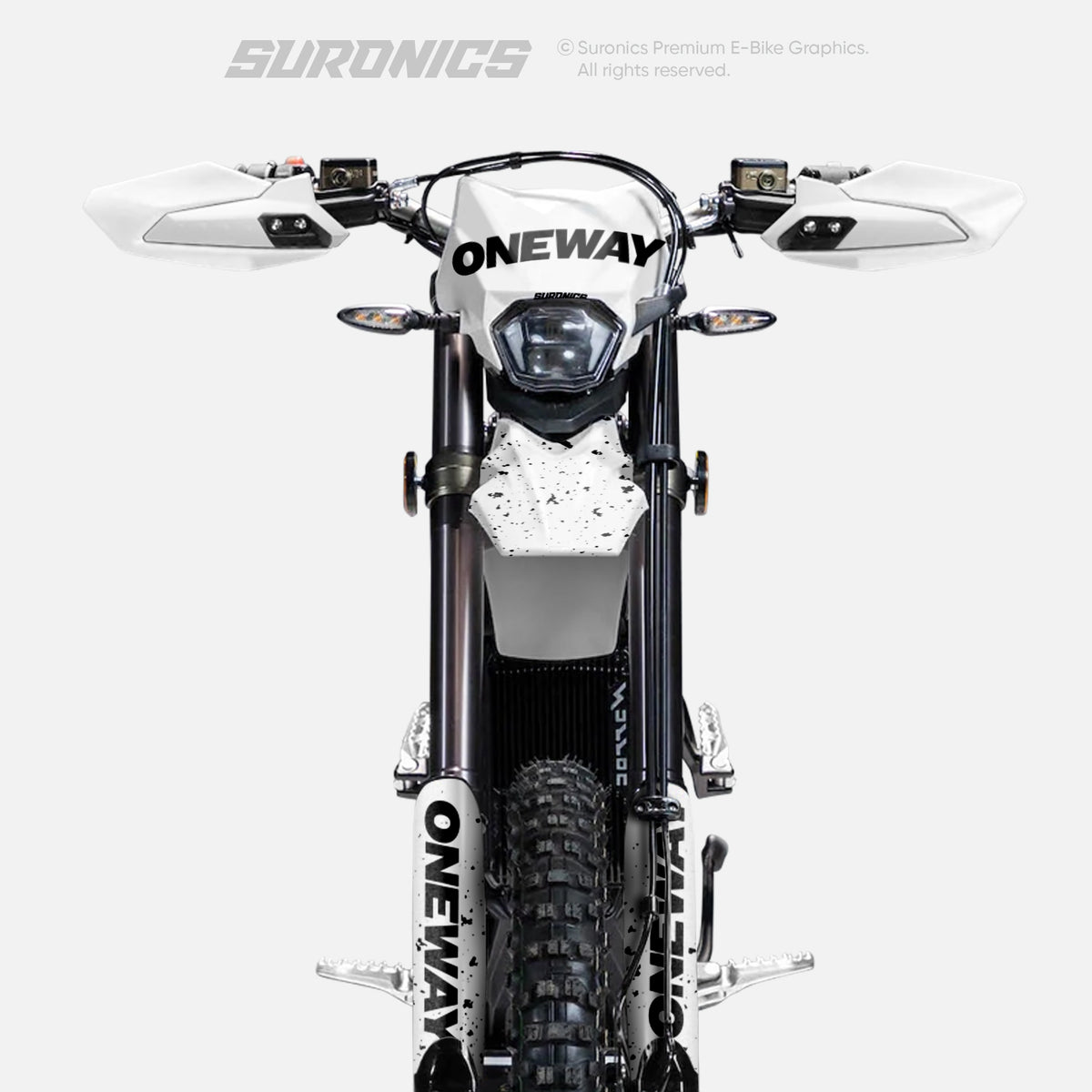 ONEWAY WHITE BLACK Surron Ultra Bee Graphics kit