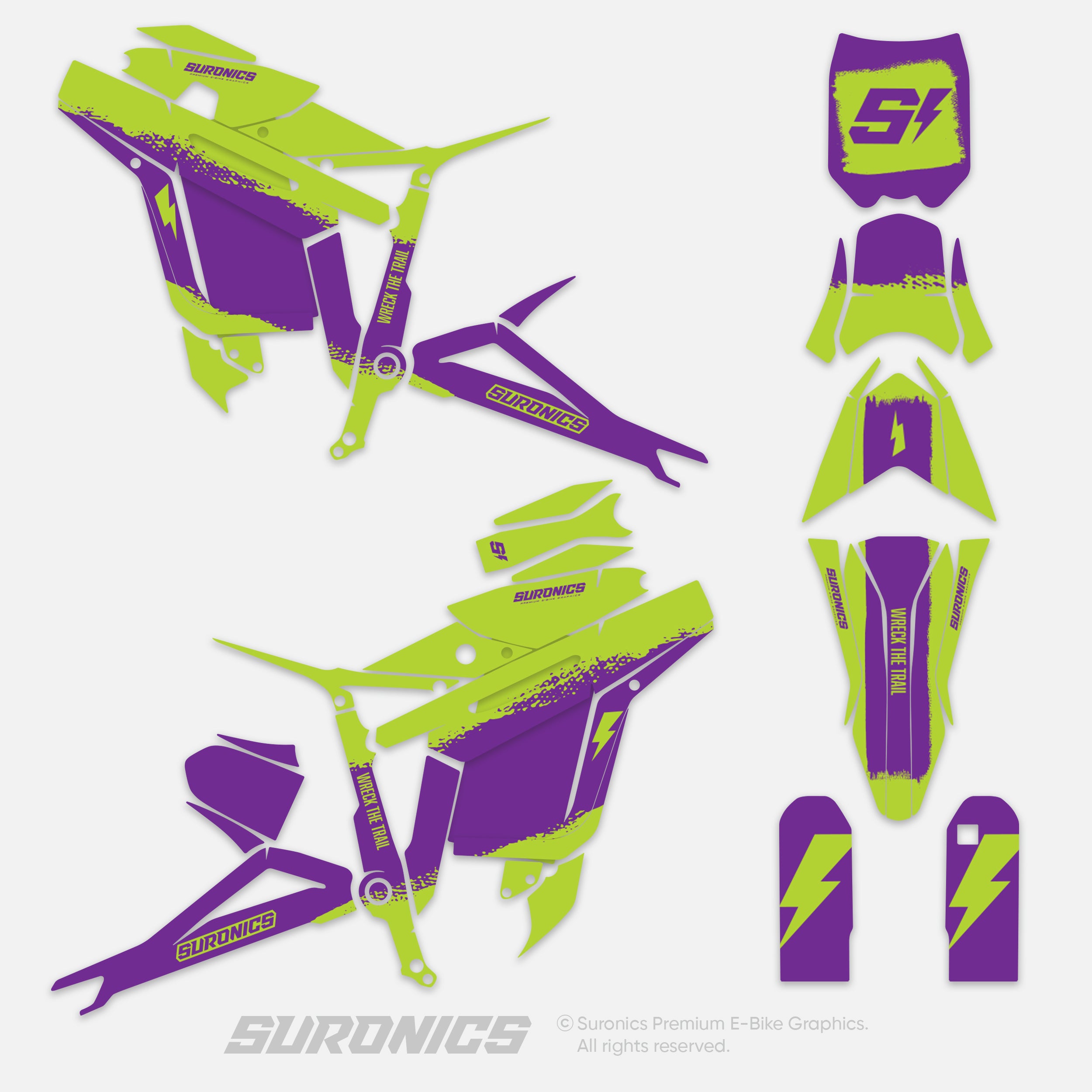 HALF GREEN PURPLE Talaria Sting MX3 MX4 Graphics kit