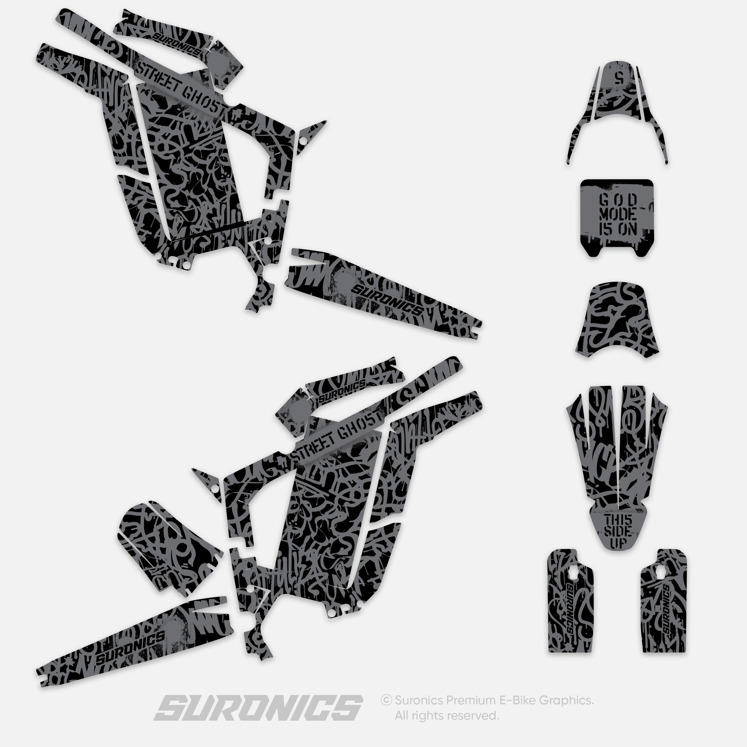 STREET GHOST BLACK GREY Rerode R1 Graphics kit
