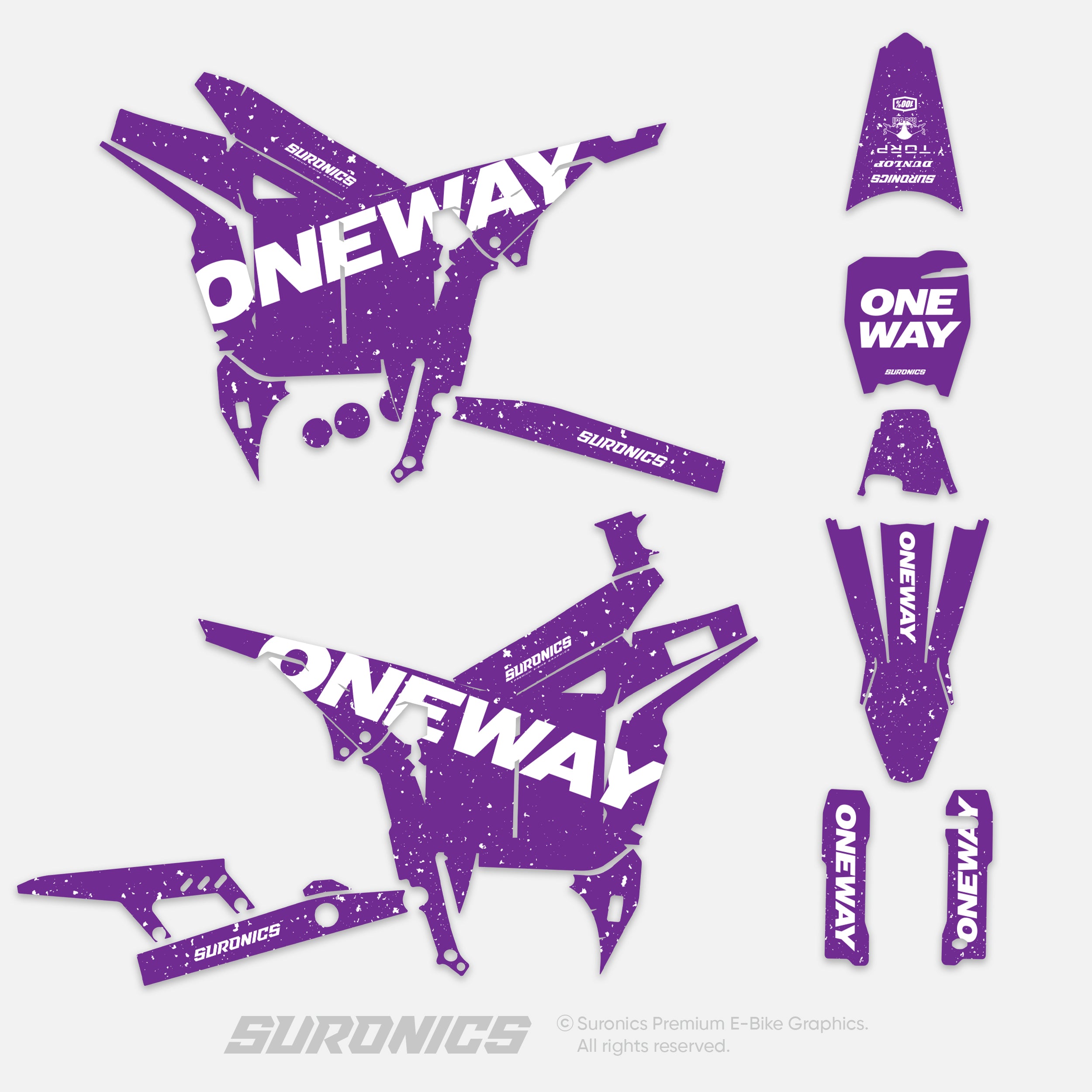 ONEWAY PURPLE WHITE Talaria Komodo Graphics kit