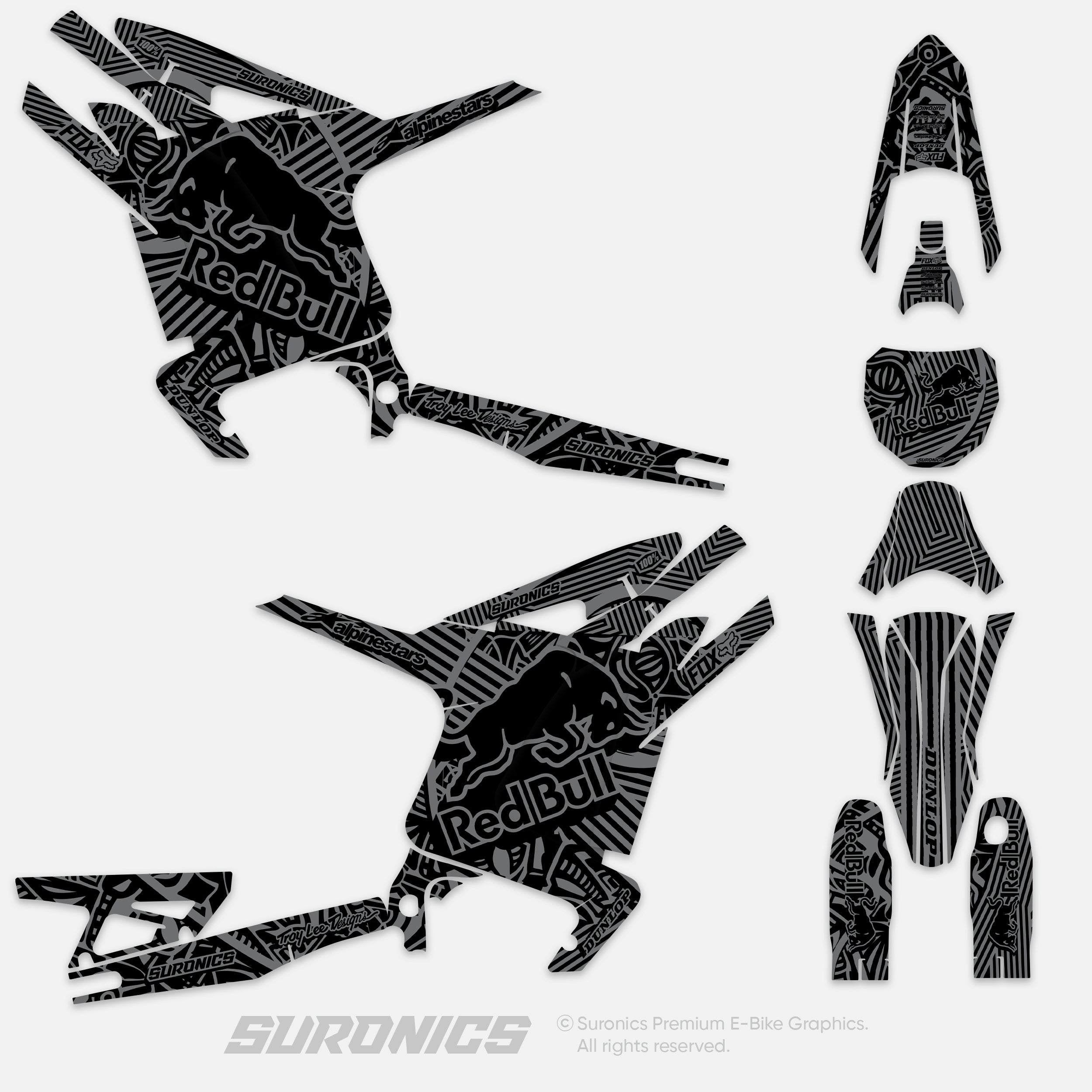 RACE ART BLACK GREY Arctic Leopard XE Graphics kit