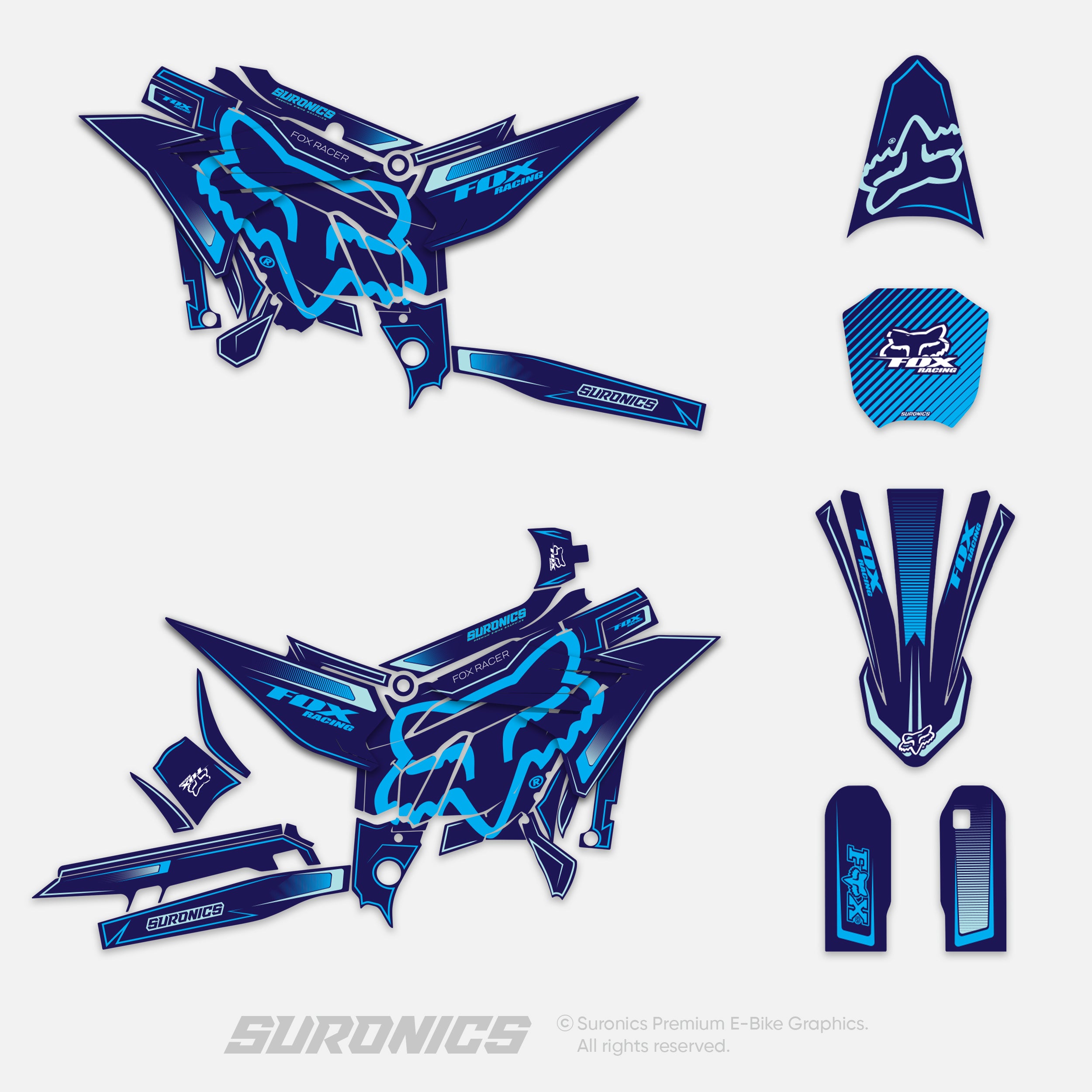 FOX RACER NAVY CYAN Altis Sigma Graphics kit