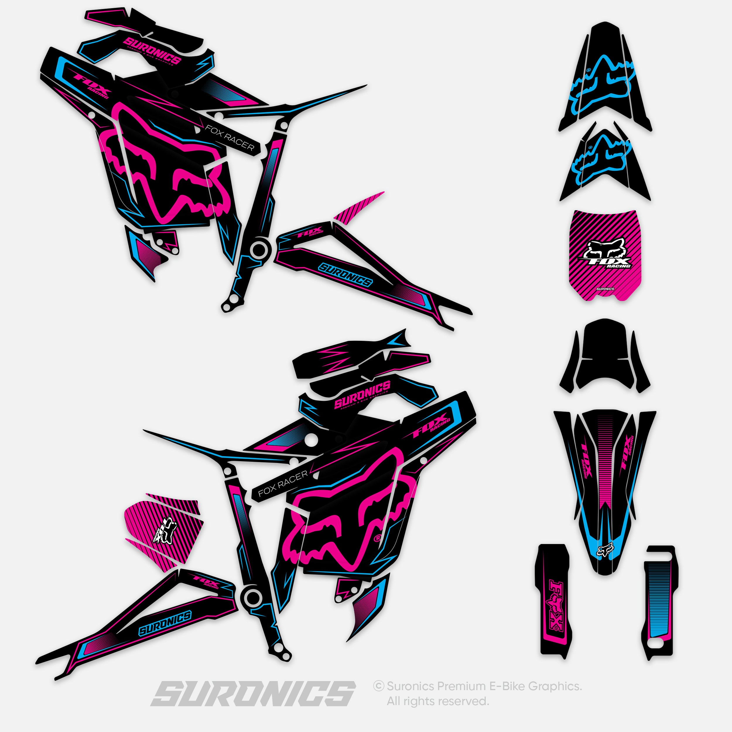 FOX RACER BLACK MAGENTA Talaria Sting MX5 PRO Graphics kit