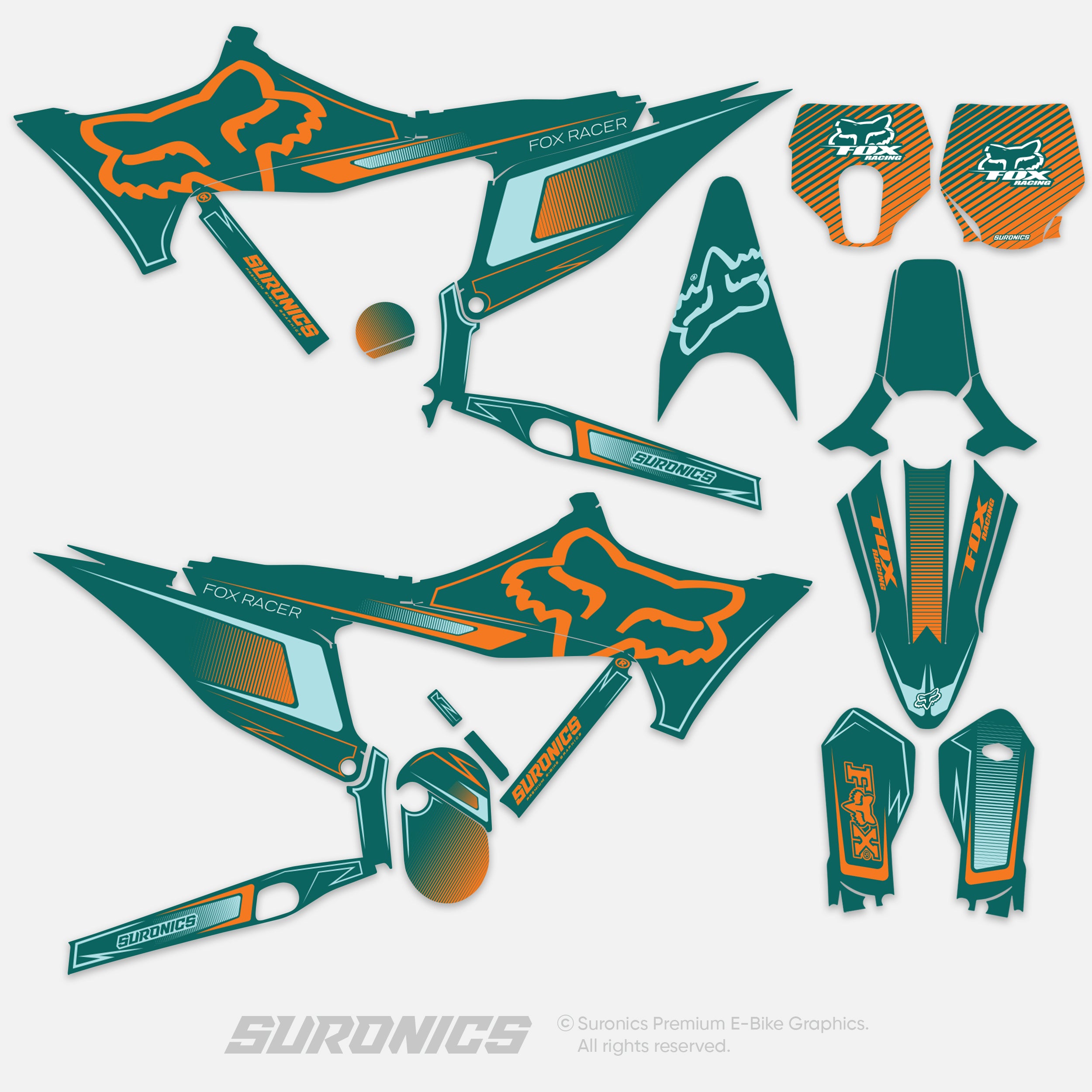 FOX RACER AVENTUR ORANGE Stark Varg Graphics kit