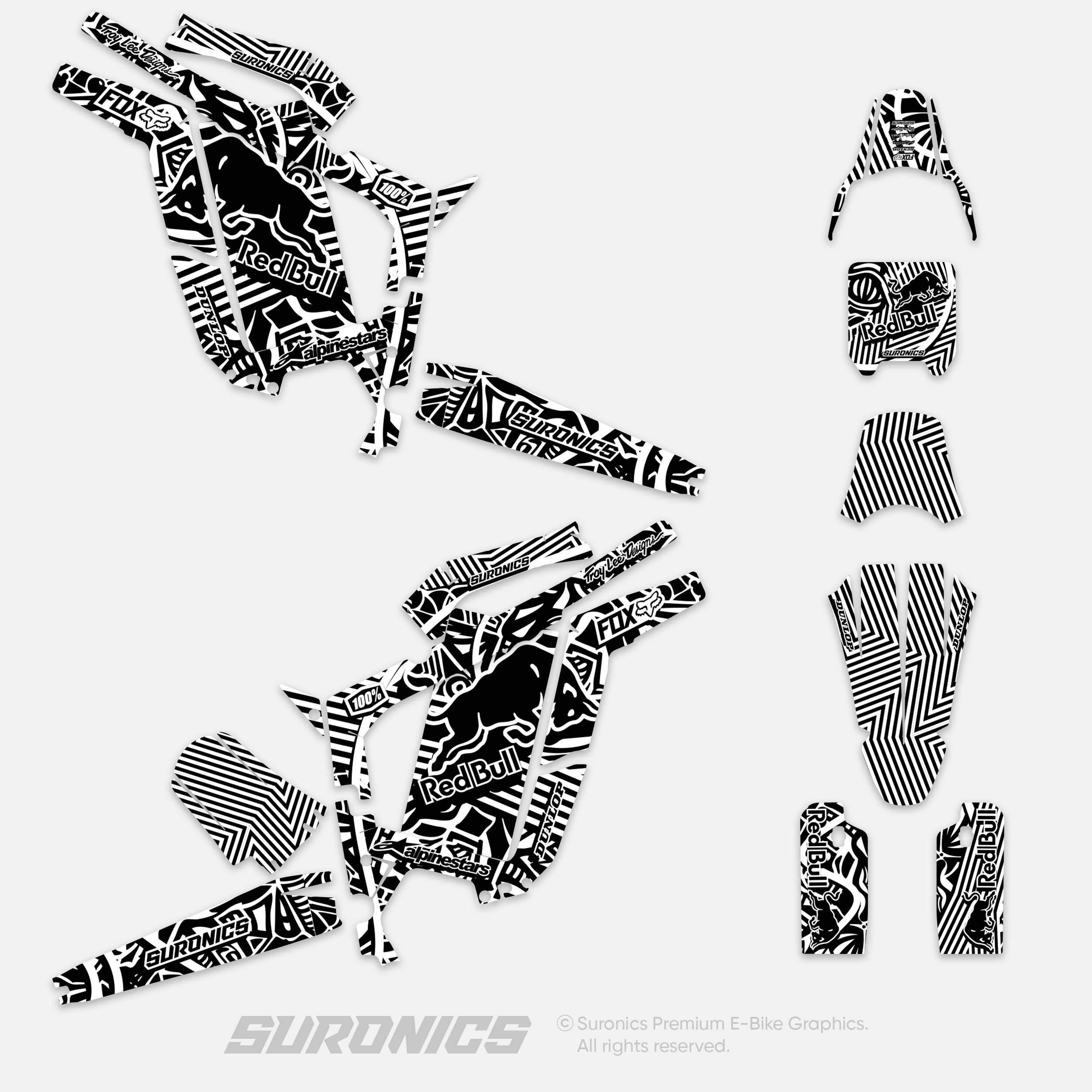 RACE ART BLACK WHITE Rerode R1 Graphics kit