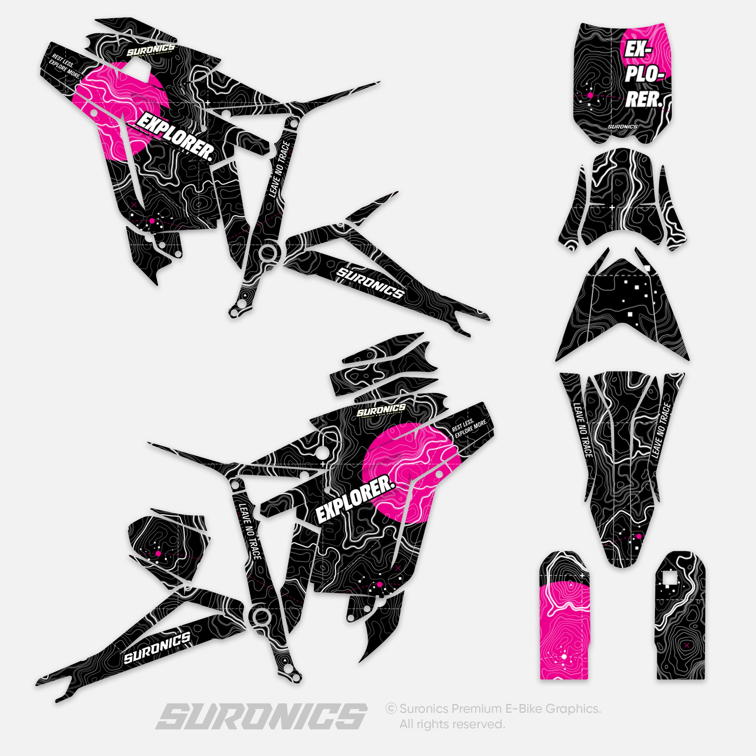 EXPLORER BLACK MAGENTA Talaria Sting MX3 MX4 Graphics kit