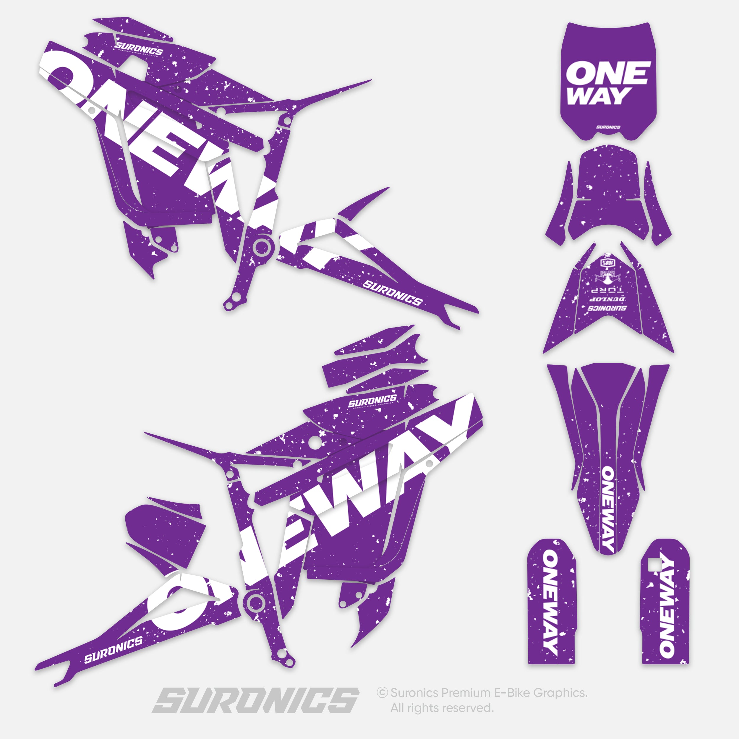 ONEWAY PURPLE WHITE Talaria Sting MX3 MX4 Graphics kit