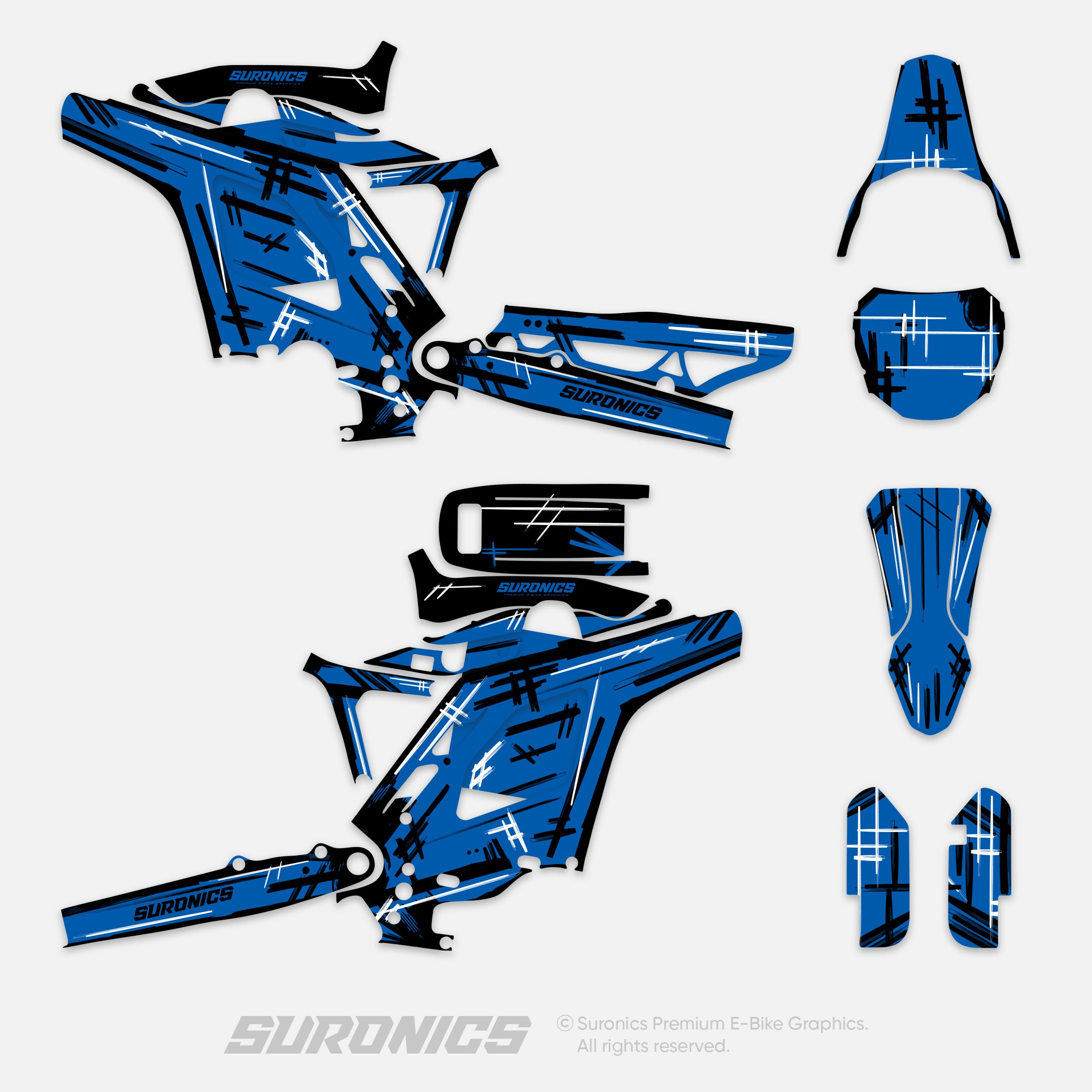 MARKER BLUE Eride Pro Mini R Graphics kit