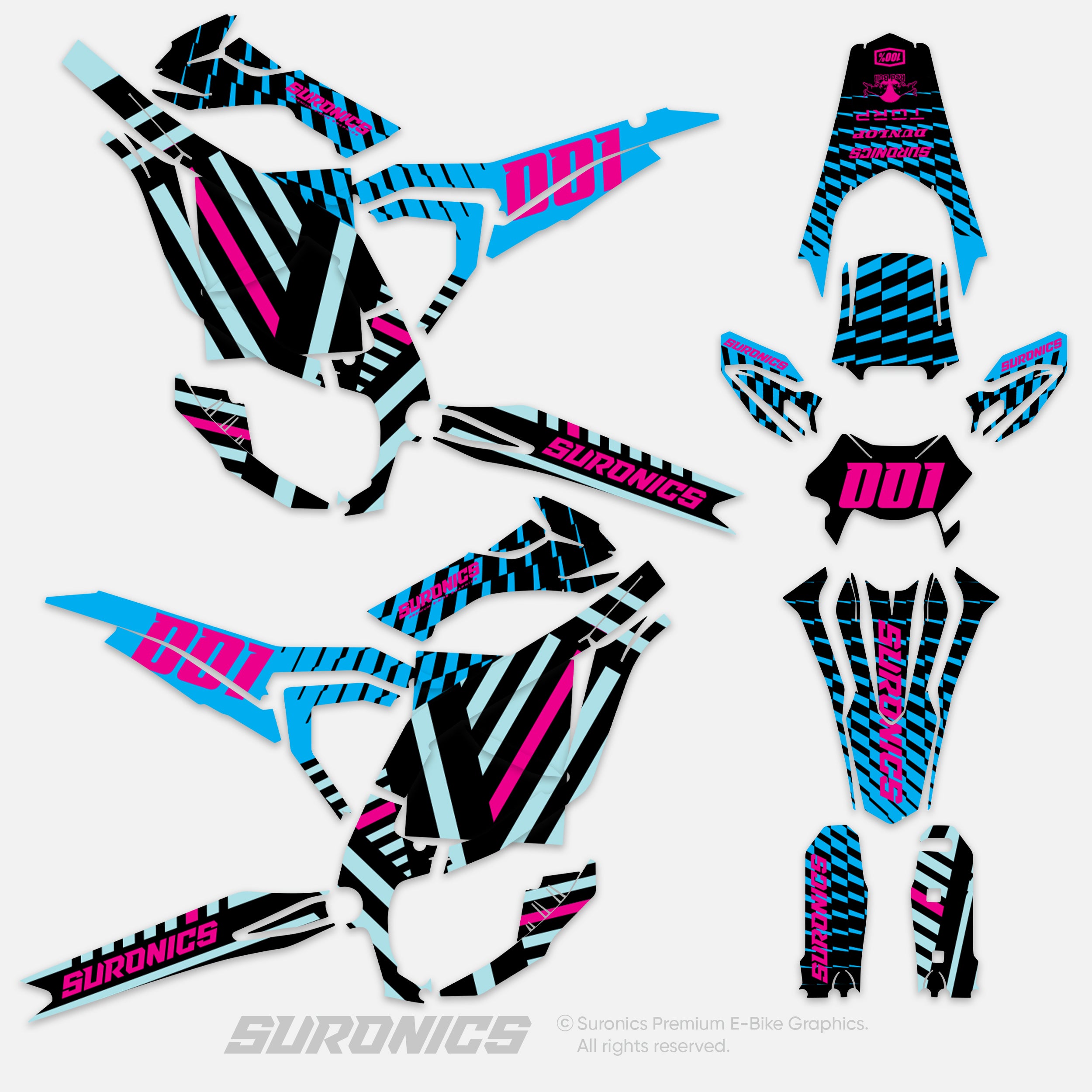 FUTURACE CYAN MAGENTA Surron Ultra Bee Graphics kit