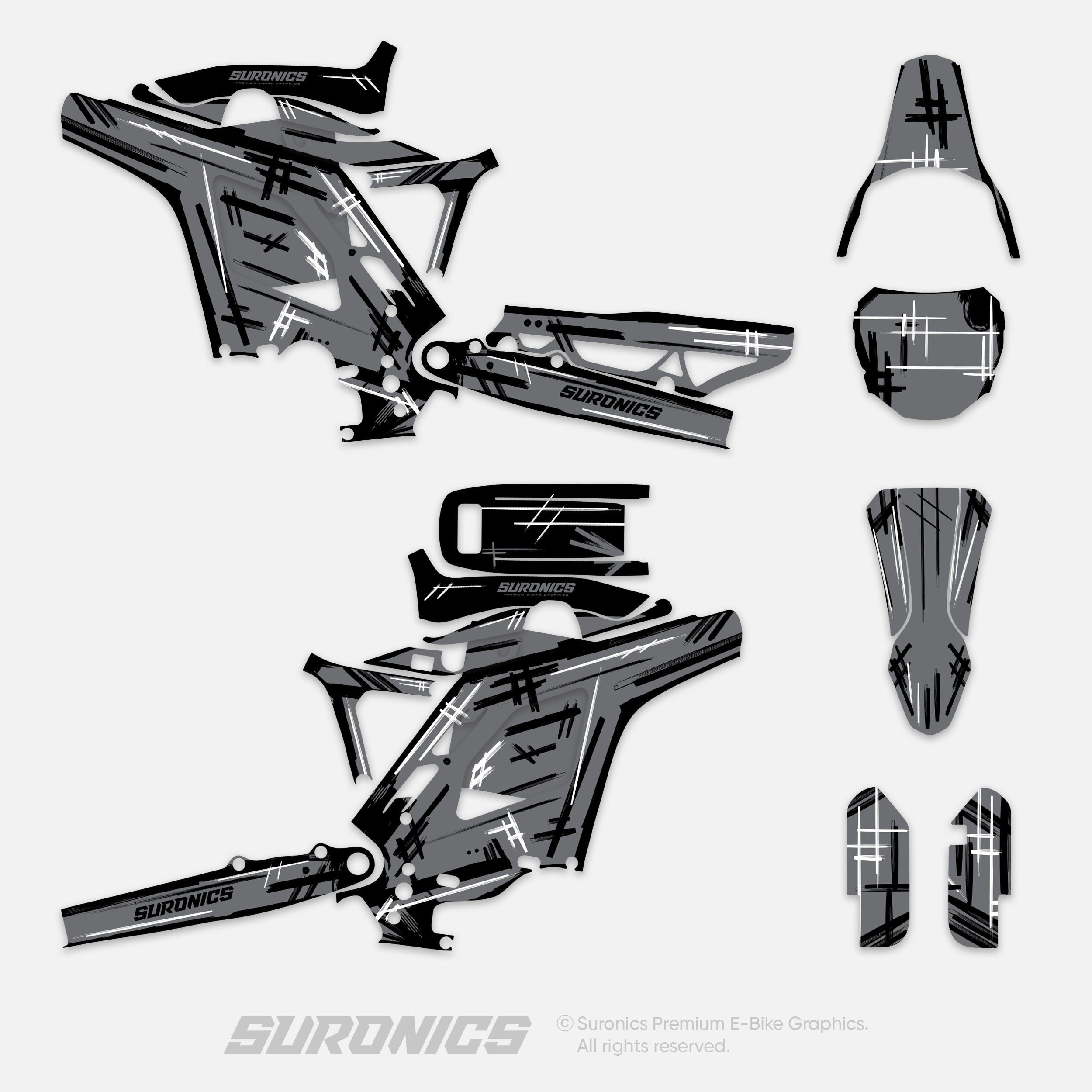 MARKER GREY Eride Pro Mini R Graphics kit