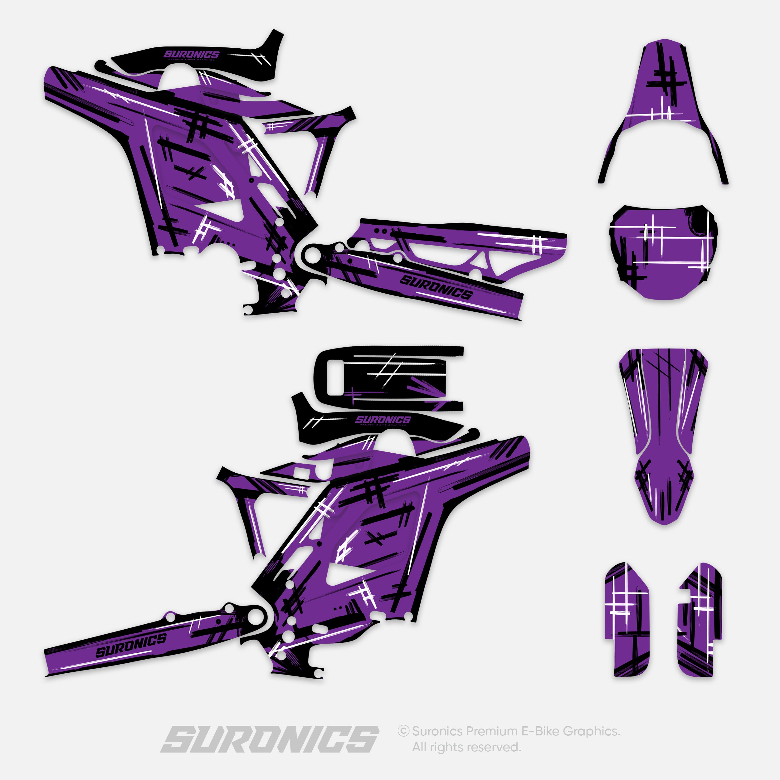 MARKER PURPLE Eride Pro Mini R Graphics kit