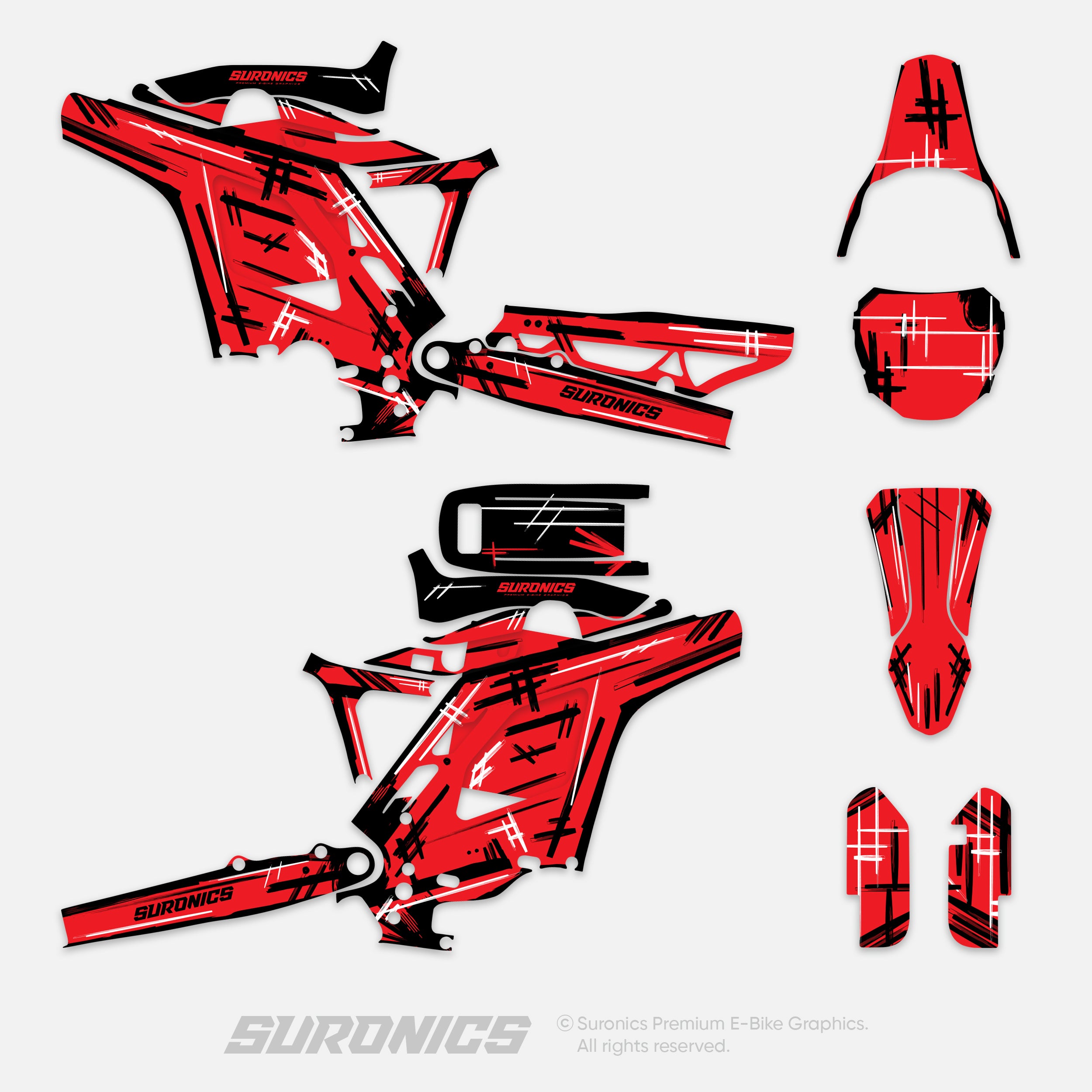 MARKER RED Eride Pro Mini R Graphics kit