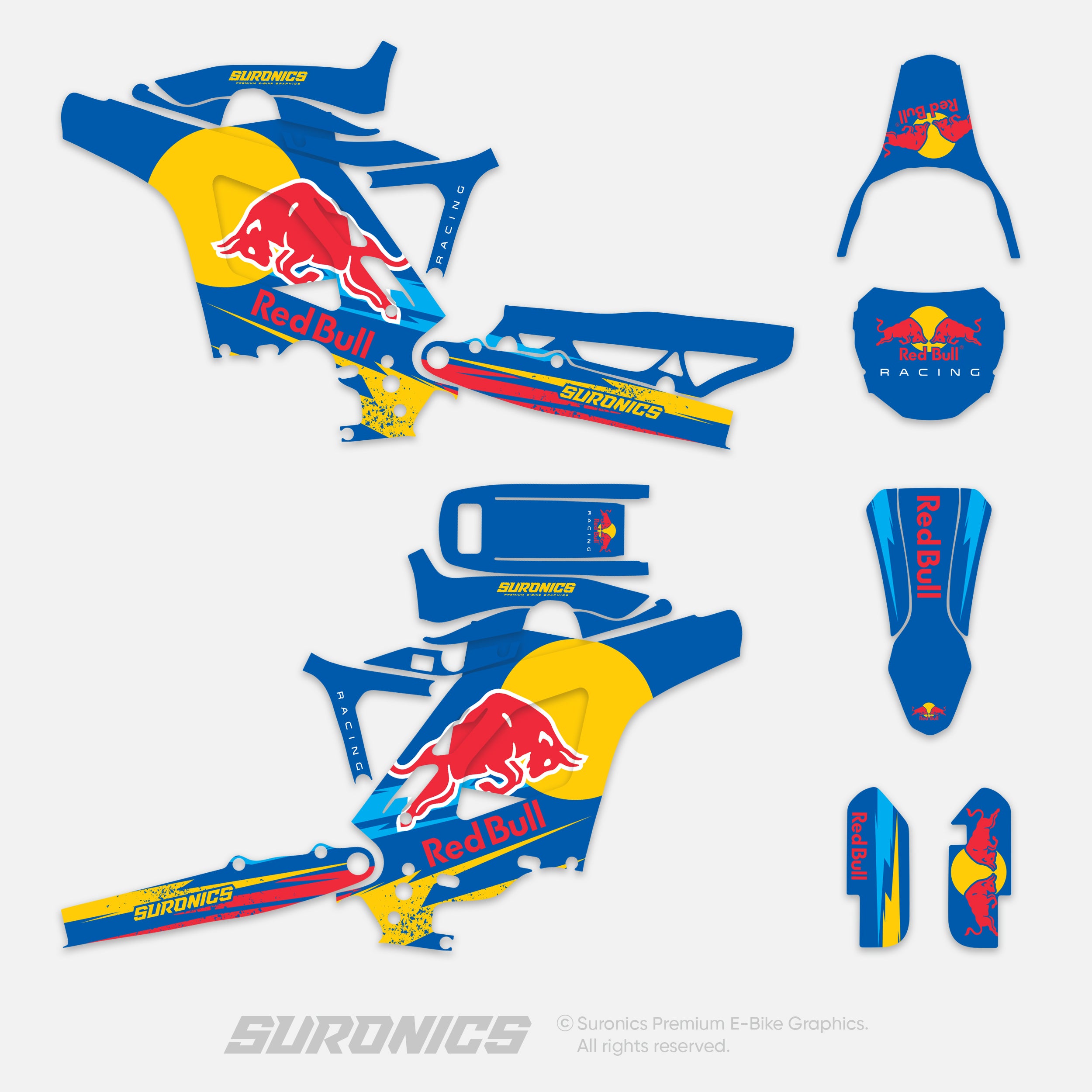 ORIGINAL BULL BLUE Eride Pro Mini R Graphics kit