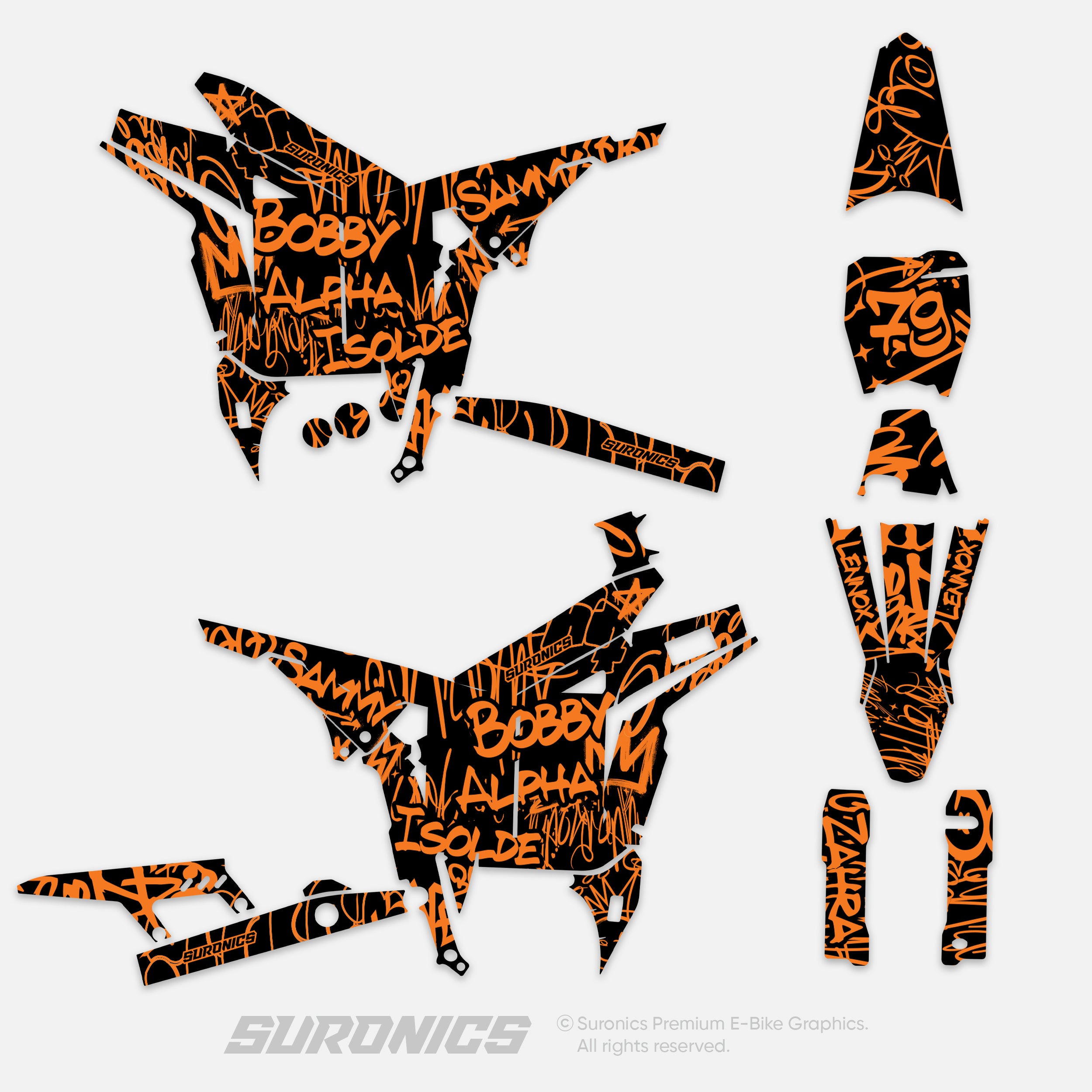 CUSTOM: READY2RIDE ORANGE Talaria Komodo Graphics kit