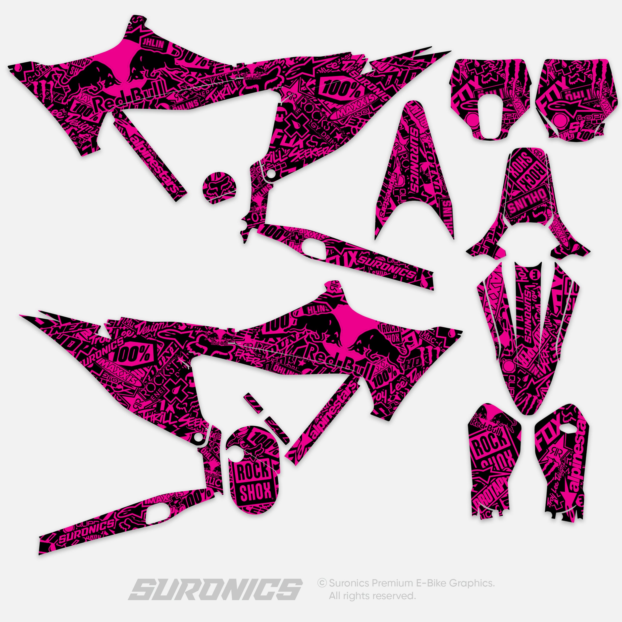 STICKY BLACK MAGENTA Stark Varg Graphics kit