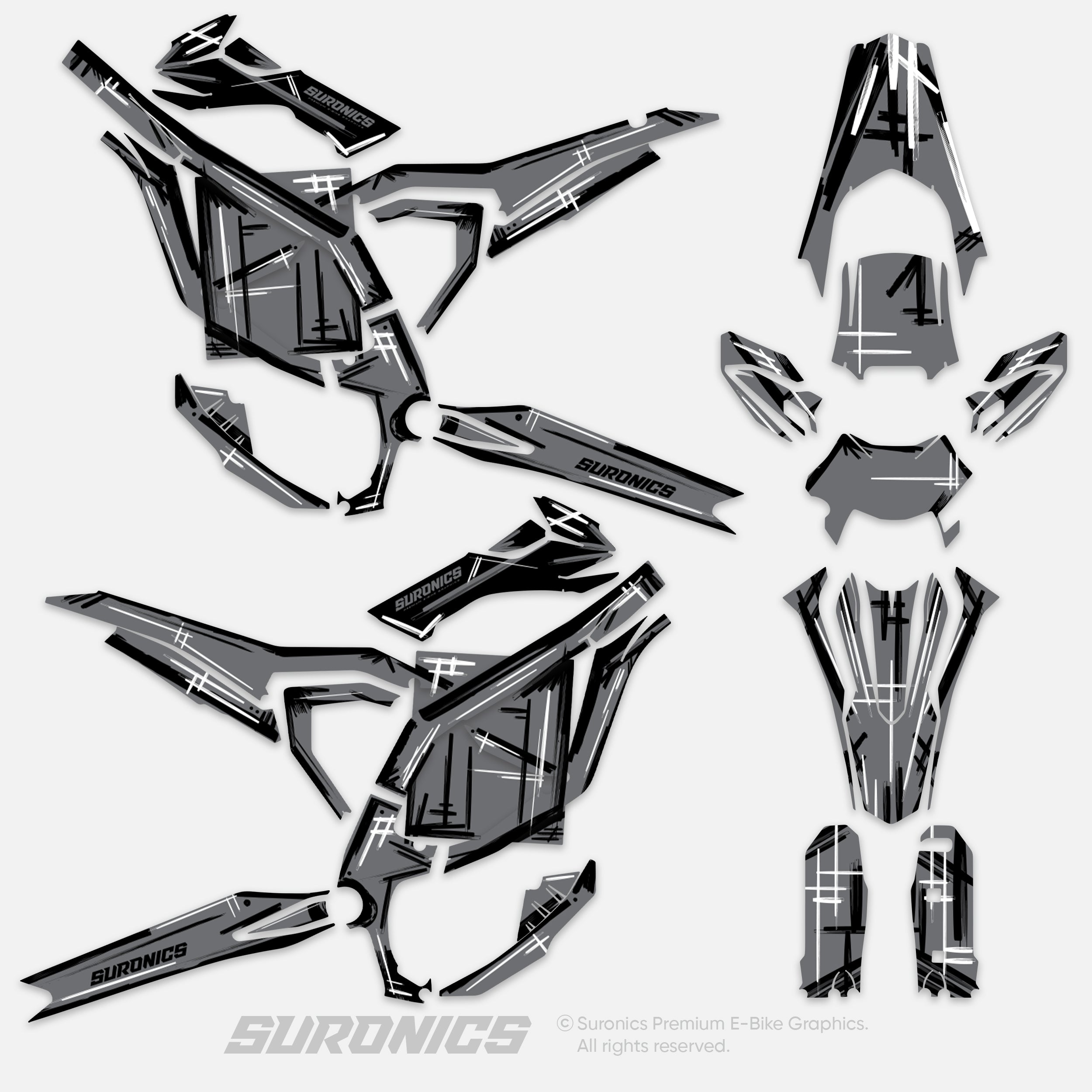 MARKER GREY Surron Ultra Bee Graphics kit