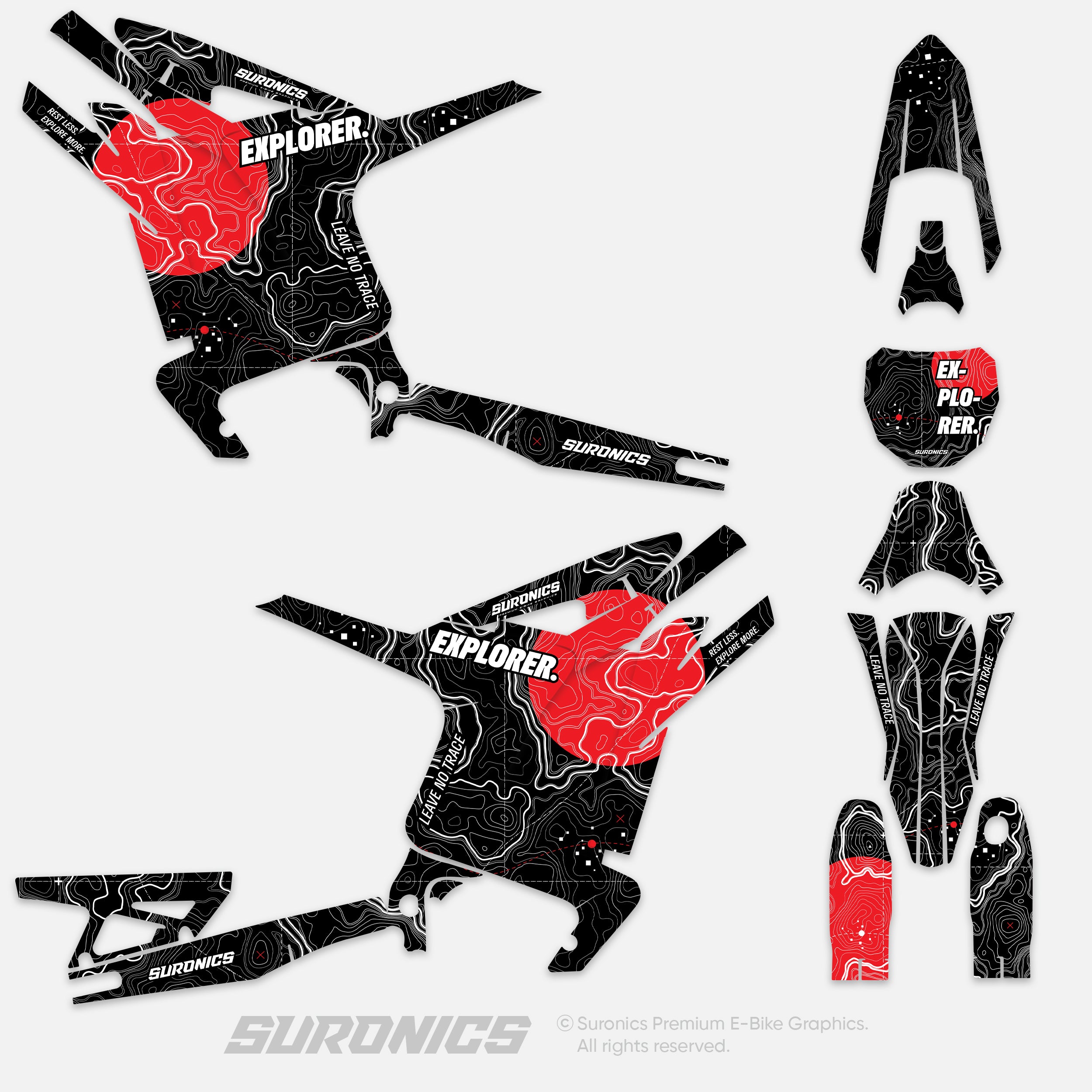 EXPLORER BLACK RED Arctic Leopard XE Graphics kit