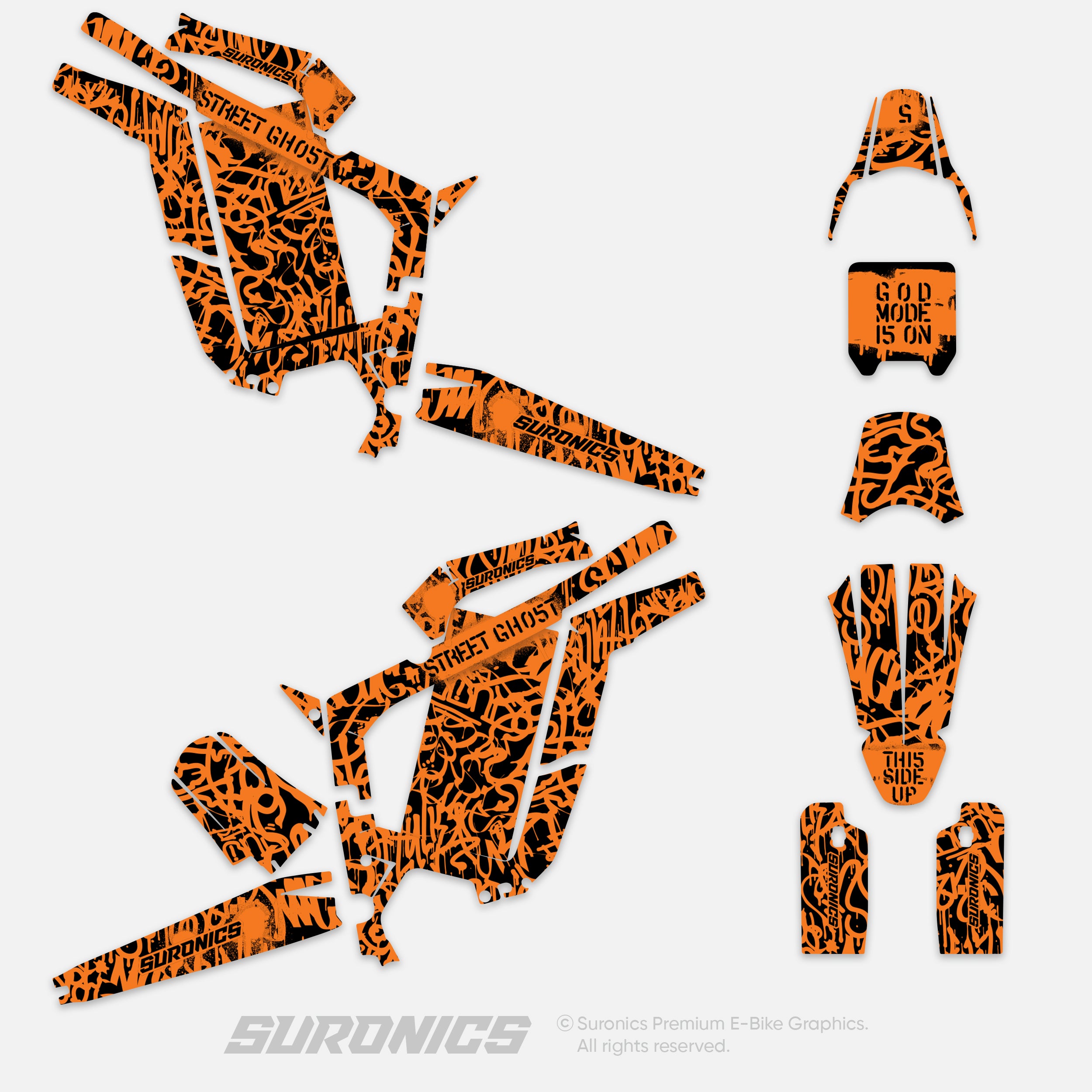 STREET GHOST BLACK ORANGE Rerode R1 Graphics kit