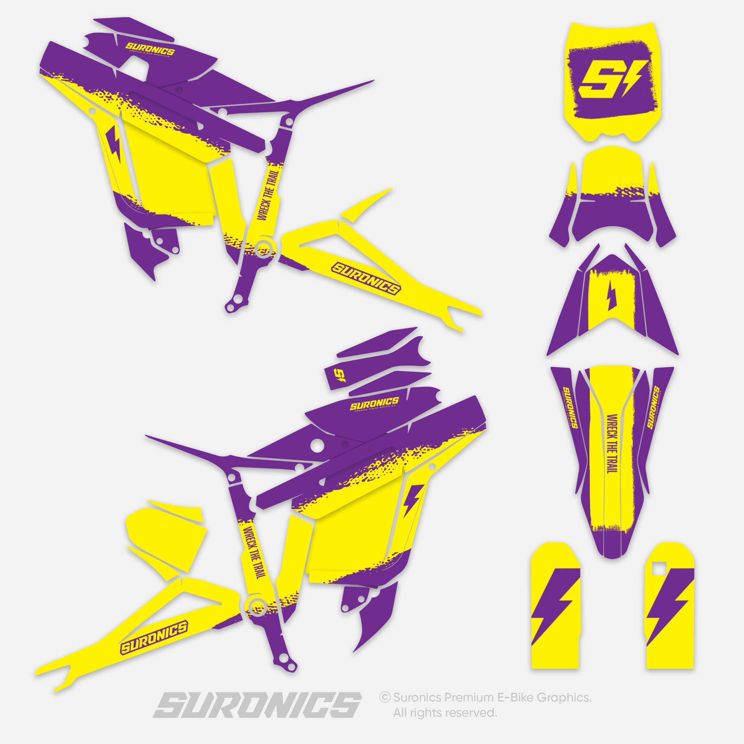 HALF PURPLE YELLOW Talaria Sting MX3 MX4 Graphics kit