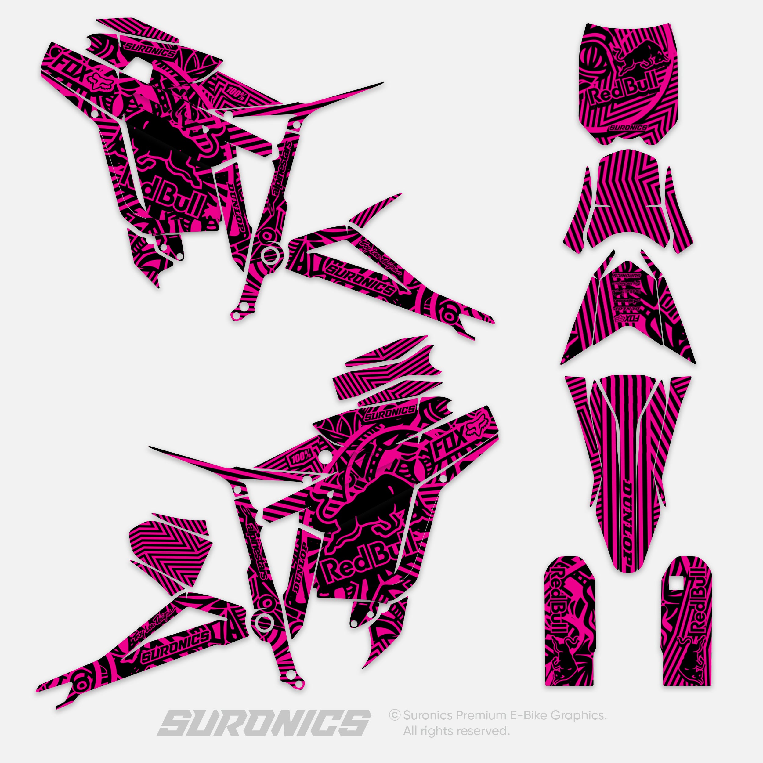 RACE ART BLACK MAGENTA Talaria Sting MX3 MX4 Graphics kit