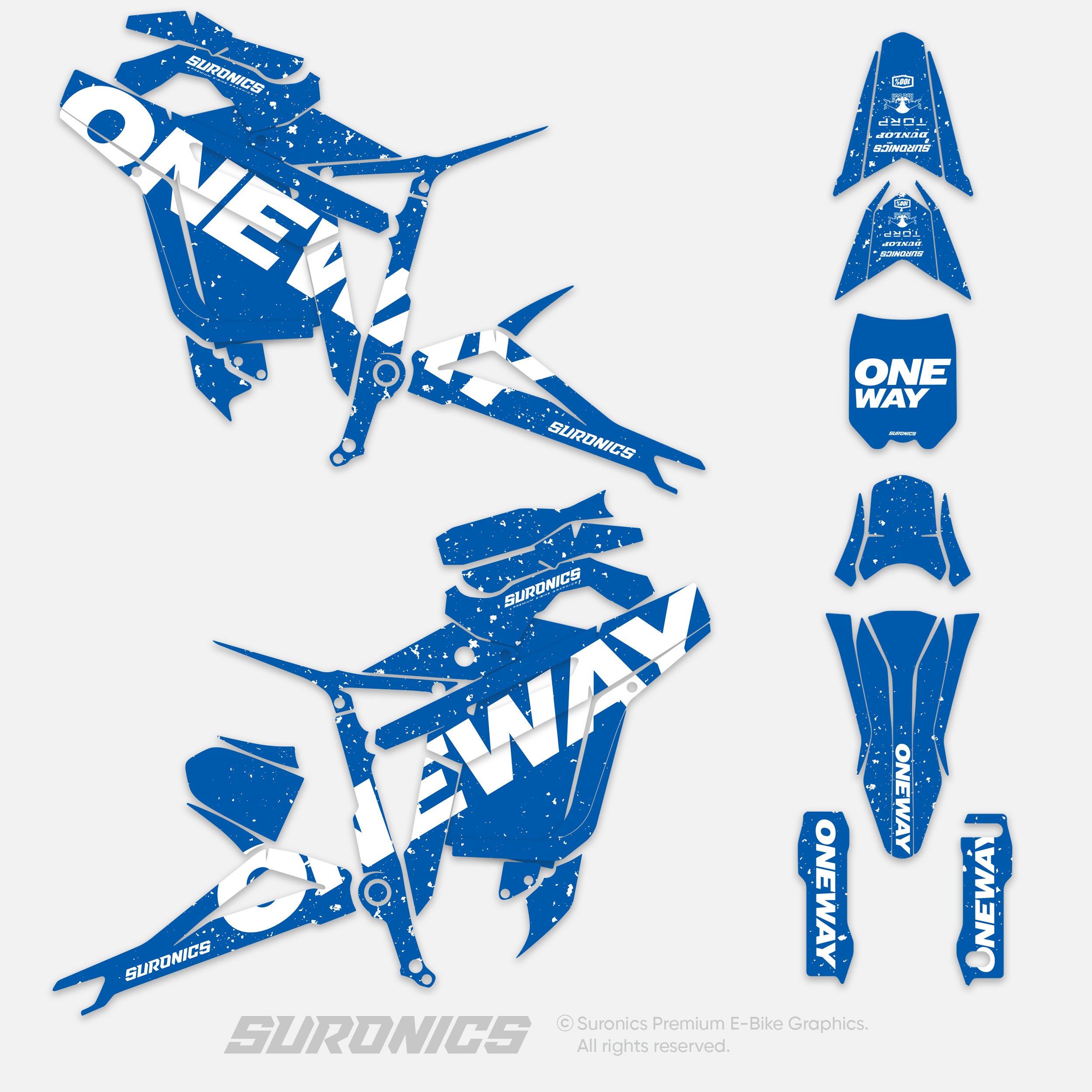 ONEWAY BLUE WHITE Talaria Sting MX5 PRO Graphics kit