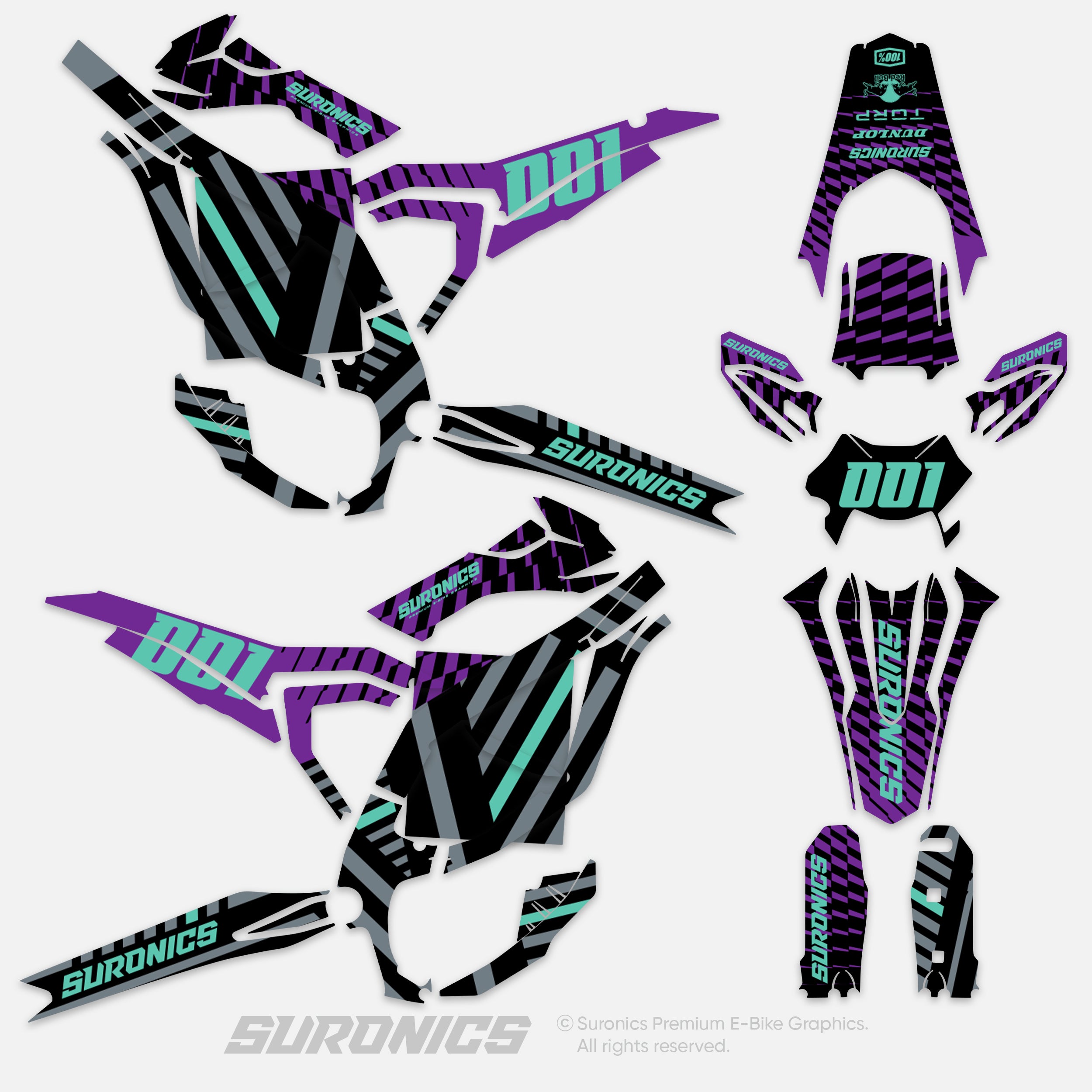 FUTURACE PURPLE MINT Surron Ultra Bee Graphics kit