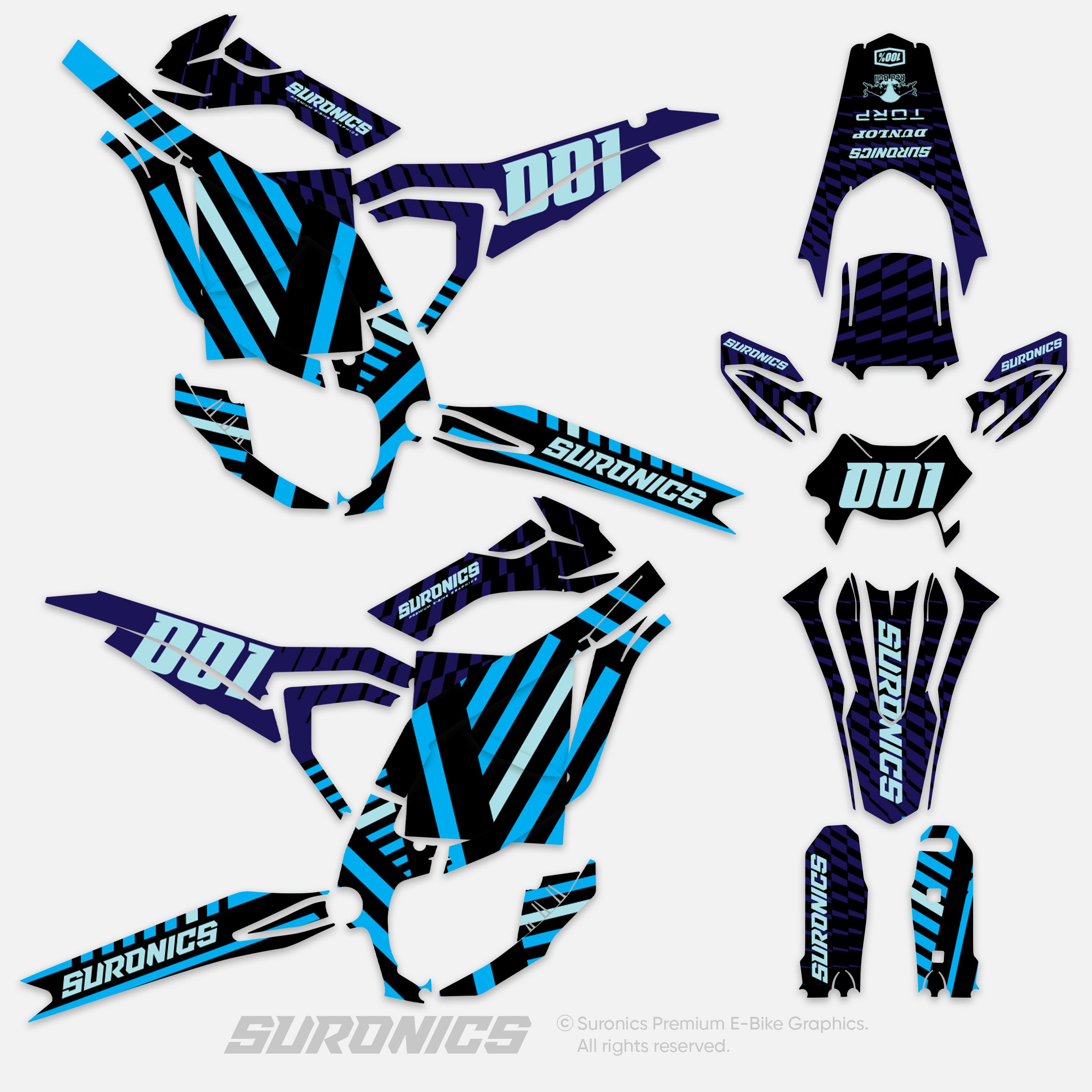 FUTURACE NAVY MILKY Surron Ultra Bee Graphics kit