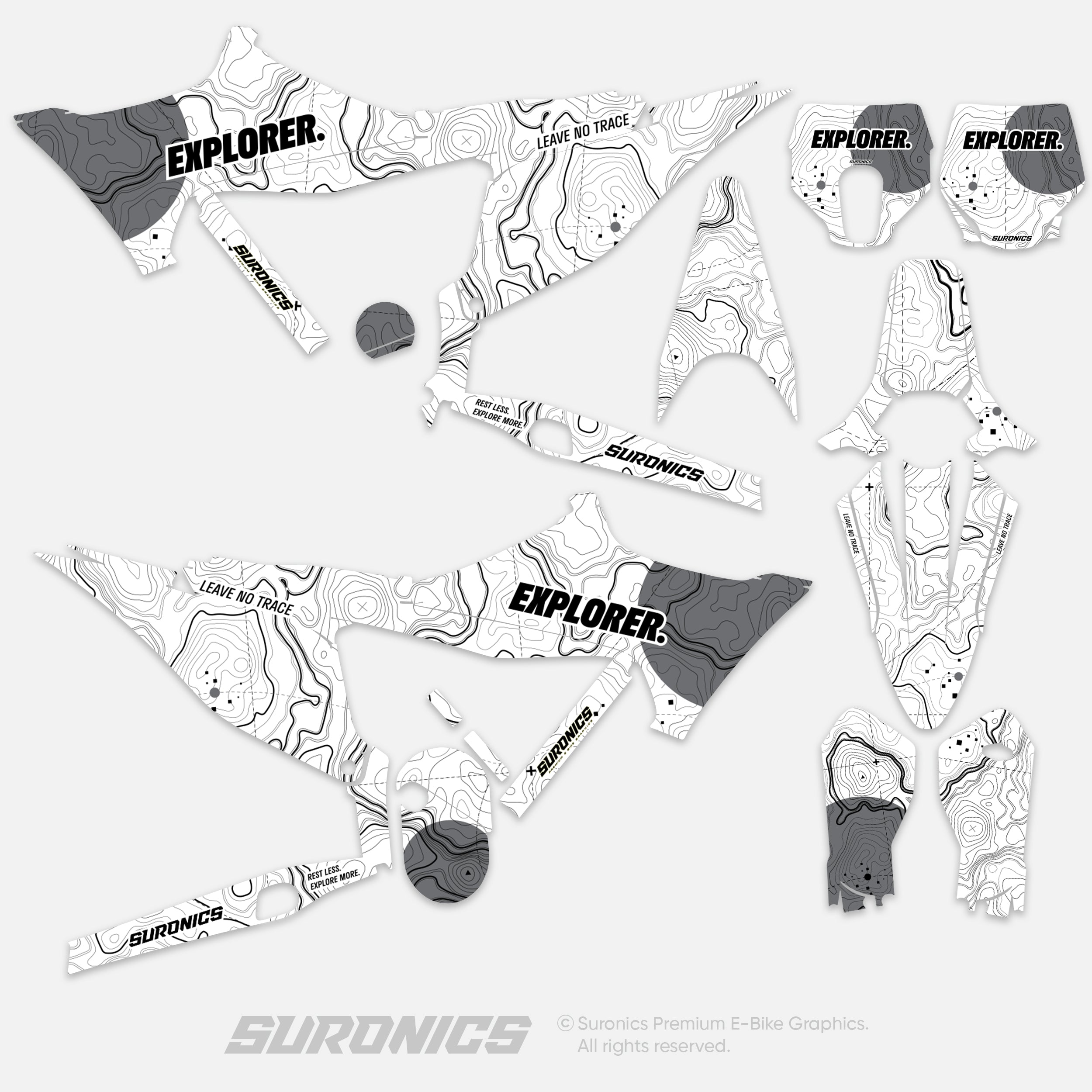 EXPLORER WHITE GREY Stark Varg Graphics kit