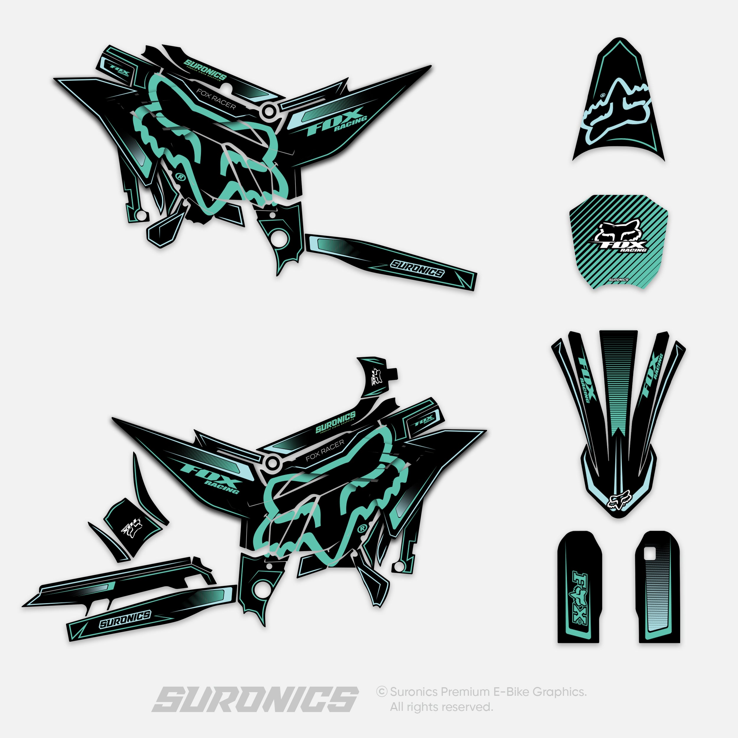 FOX RACER BLACK MINT Altis Sigma Graphics kit