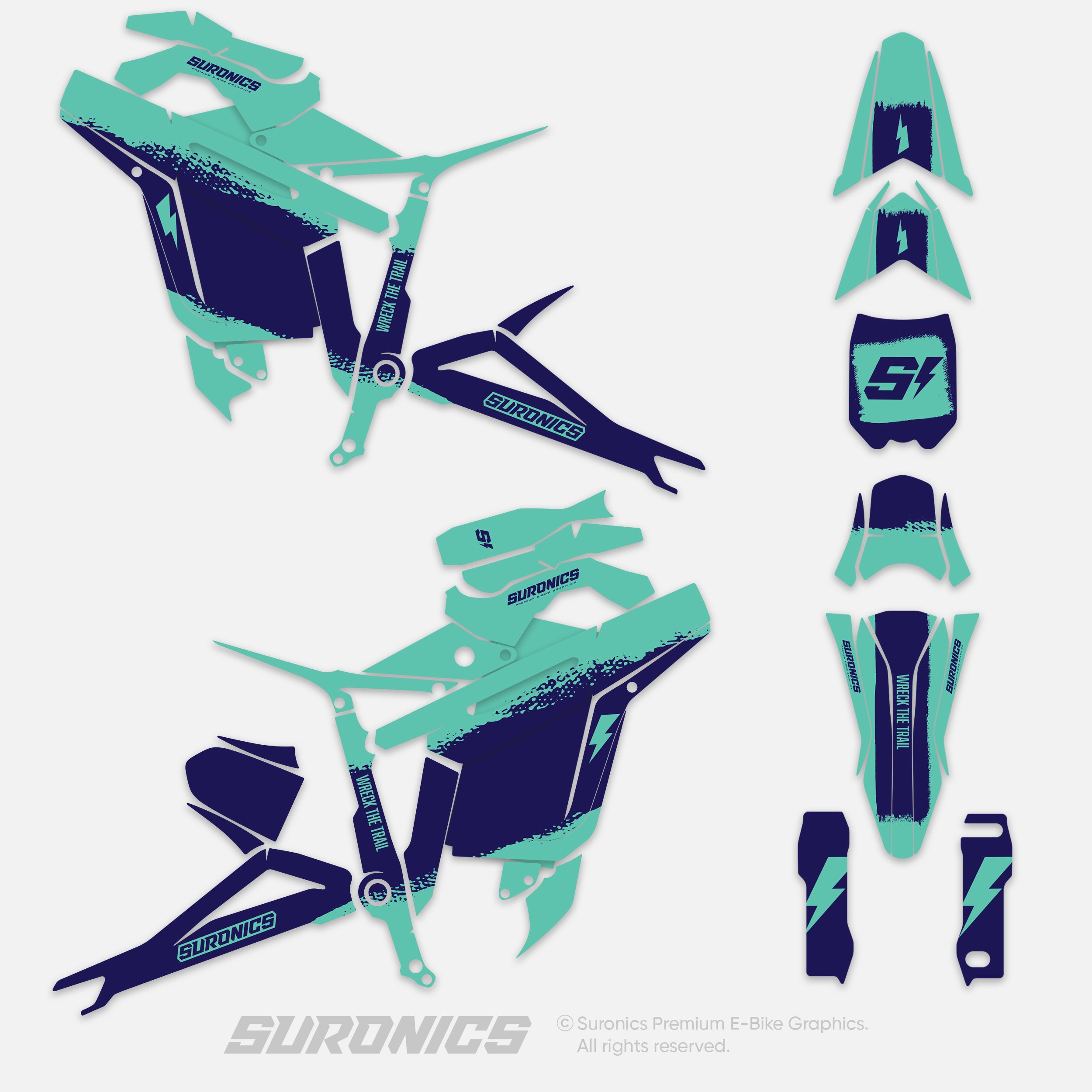 HALF MINT NAVY Talaria Sting MX5 PRO Graphics kit