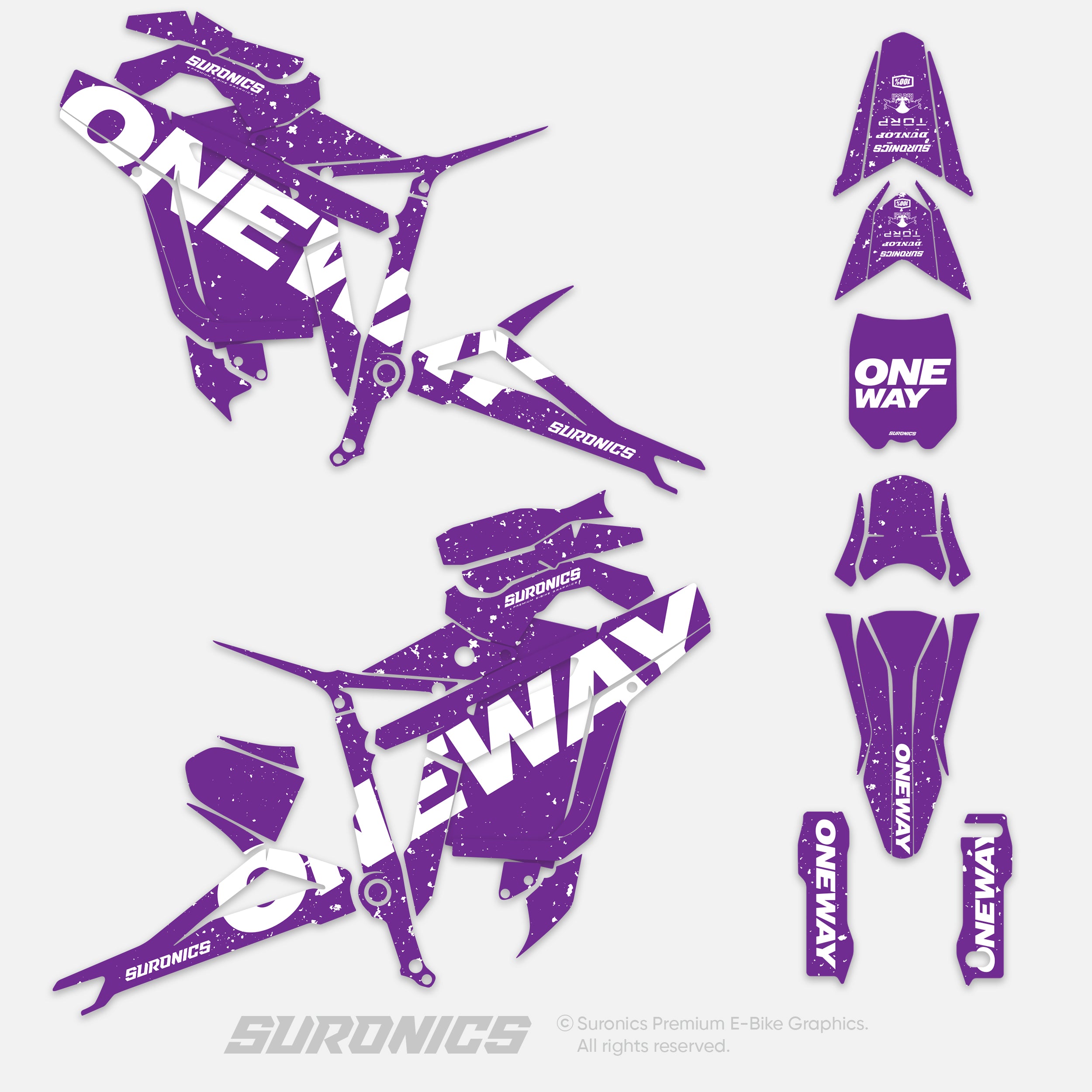 ONEWAY PURPLE WHITE Talaria Sting MX5 PRO Graphics kit