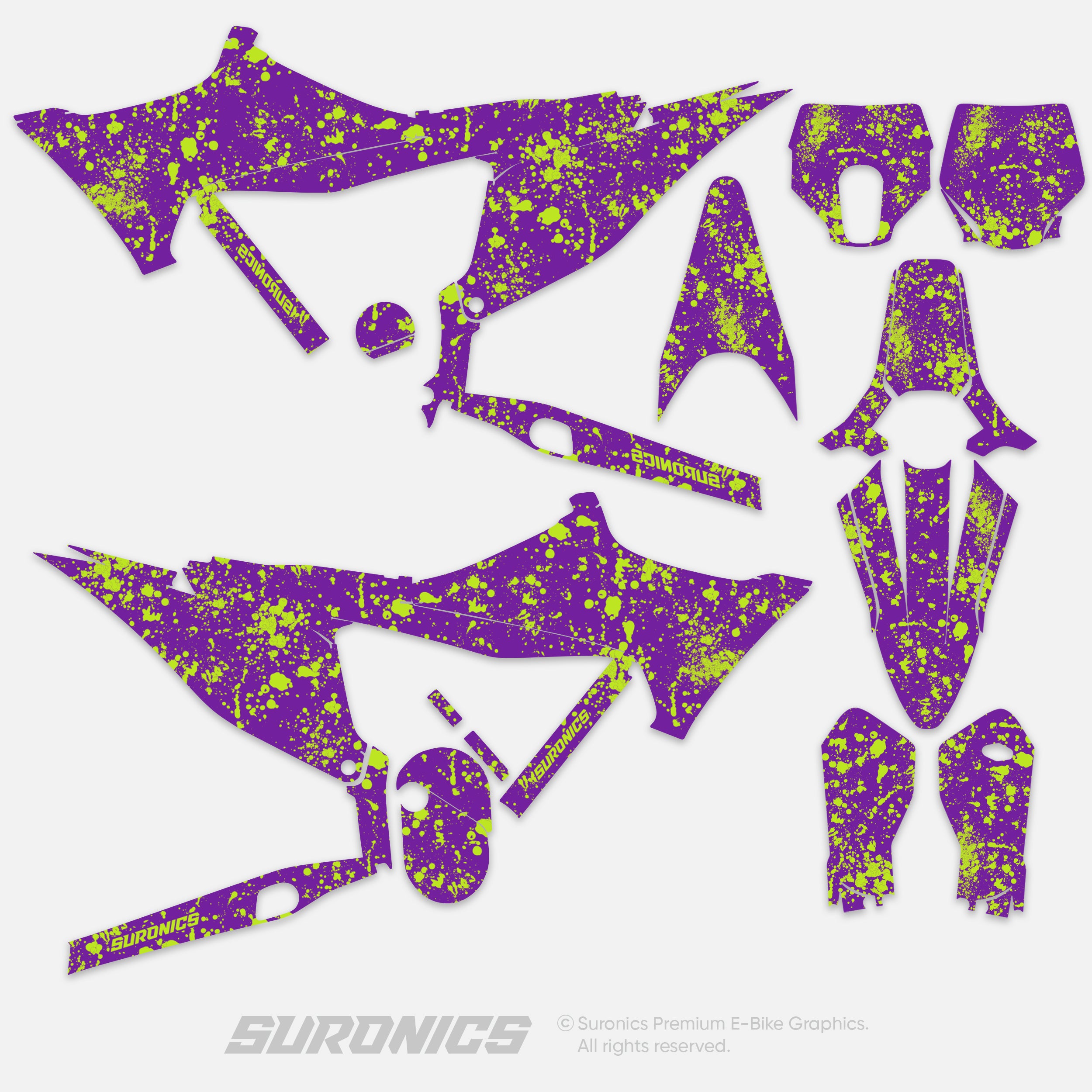SPLATTER PURPLE GREEN Stark Varg Graphics kit