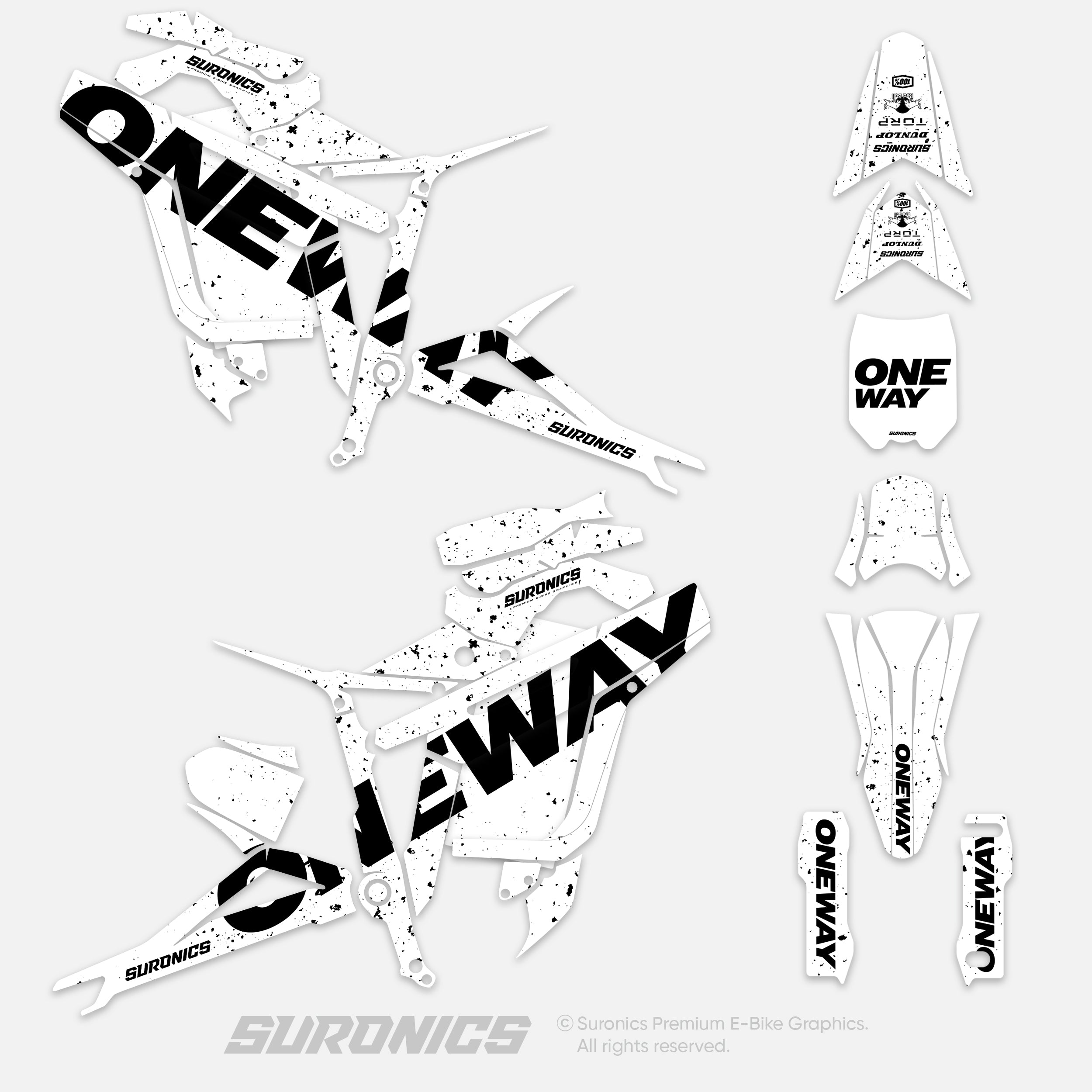 ONEWAY WHITE BLACK Talaria Sting MX5 PRO Graphics kit