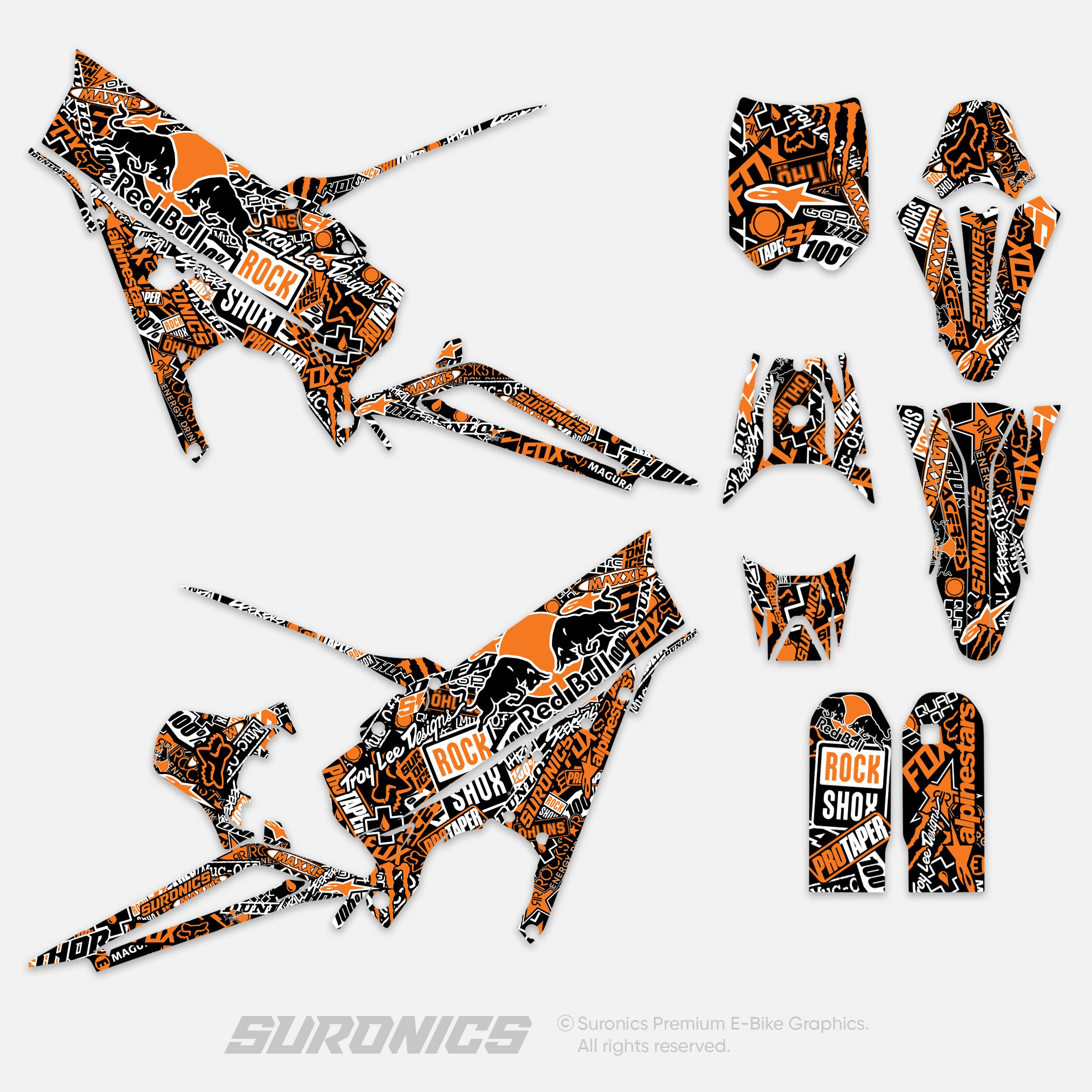 STICKY BLACK ORANGE Talaria XXX Graphics kit
